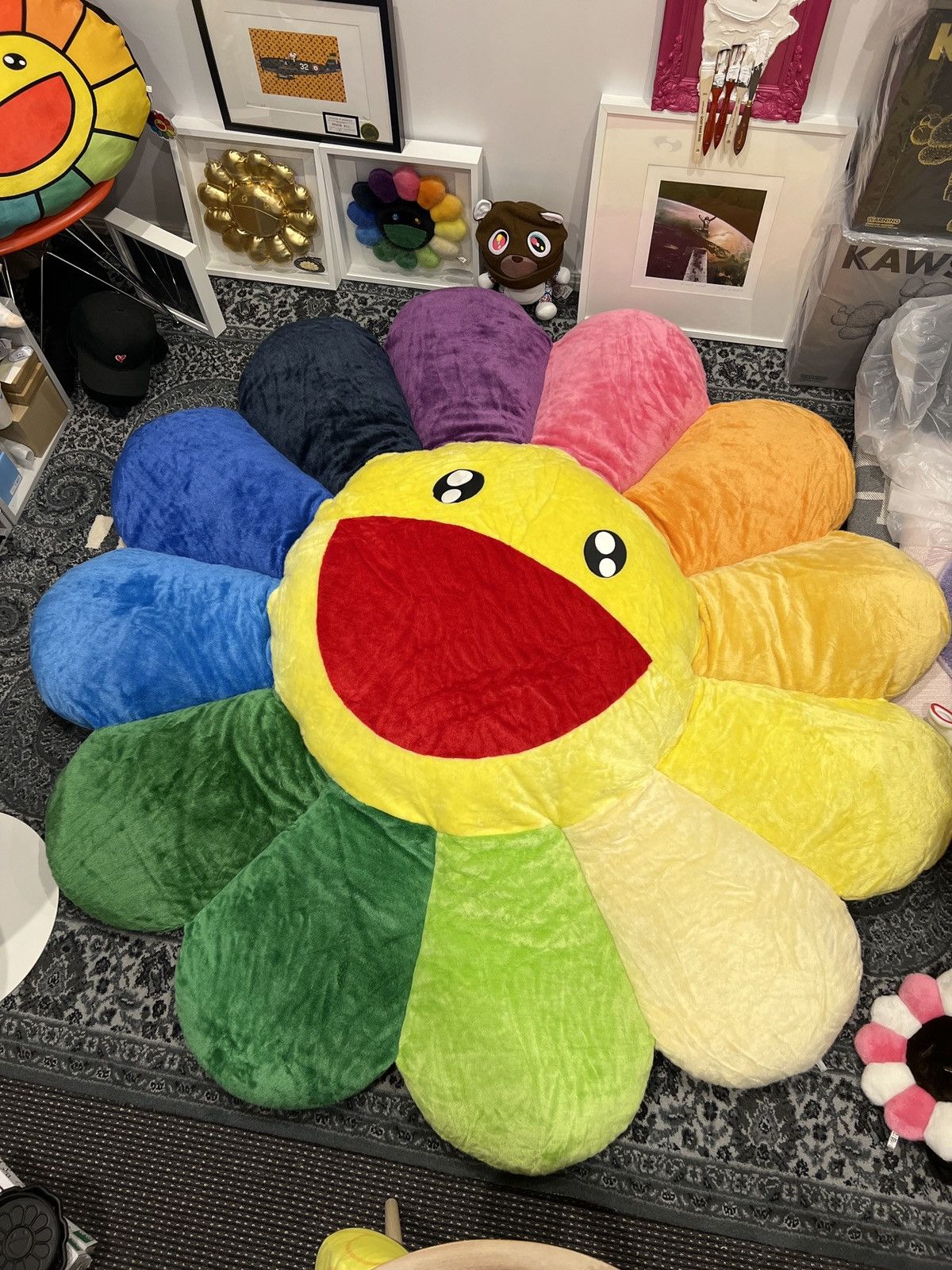 image of Takashi Murakami Rainbow Flower Cushion Plush 200Cm, Men's