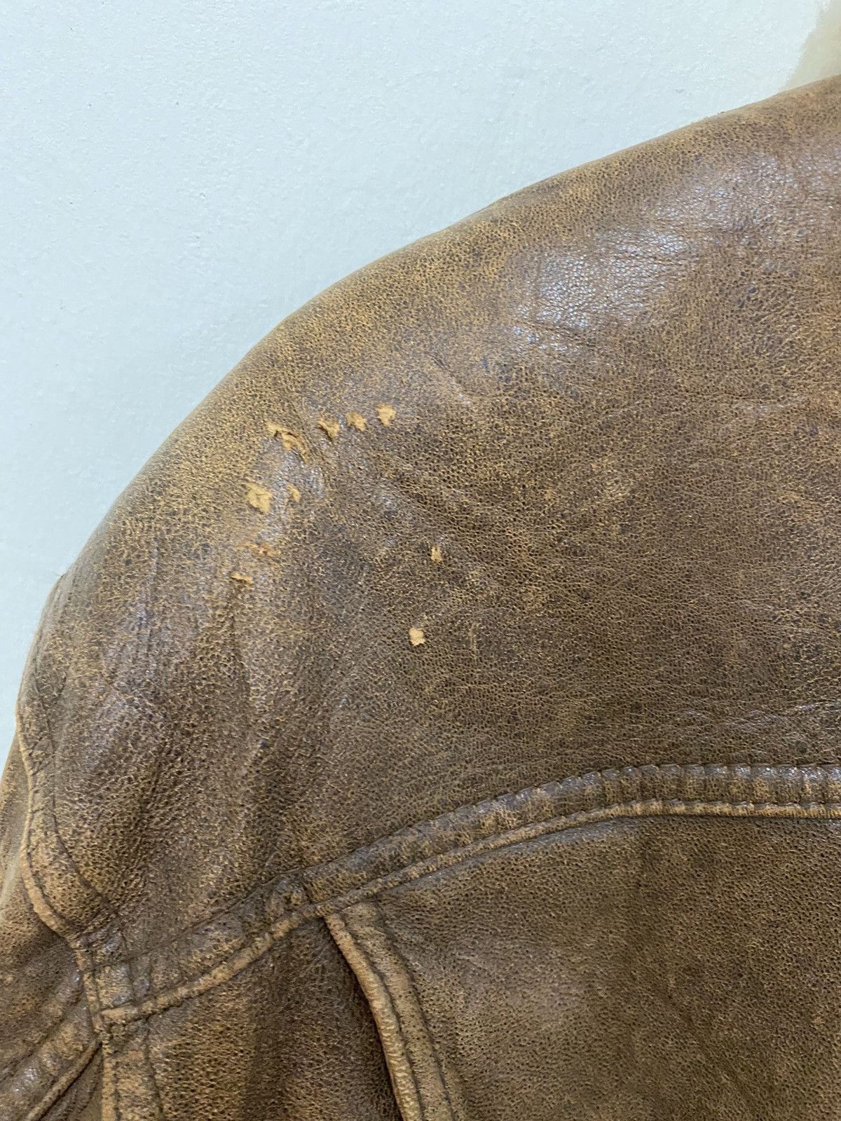 Japanese Brand Vintage 80s Japanese Brand Sherpa Aviator Leather Jacket Size US L / EU 52-54 / 3 - 9 Thumbnail