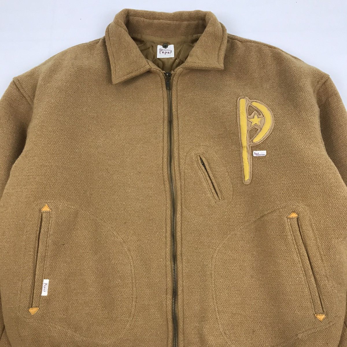 Vintage Vintage 80s PAPAS wool jacket varsity style Size US M / EU 48-50 / 2 - 3 Thumbnail