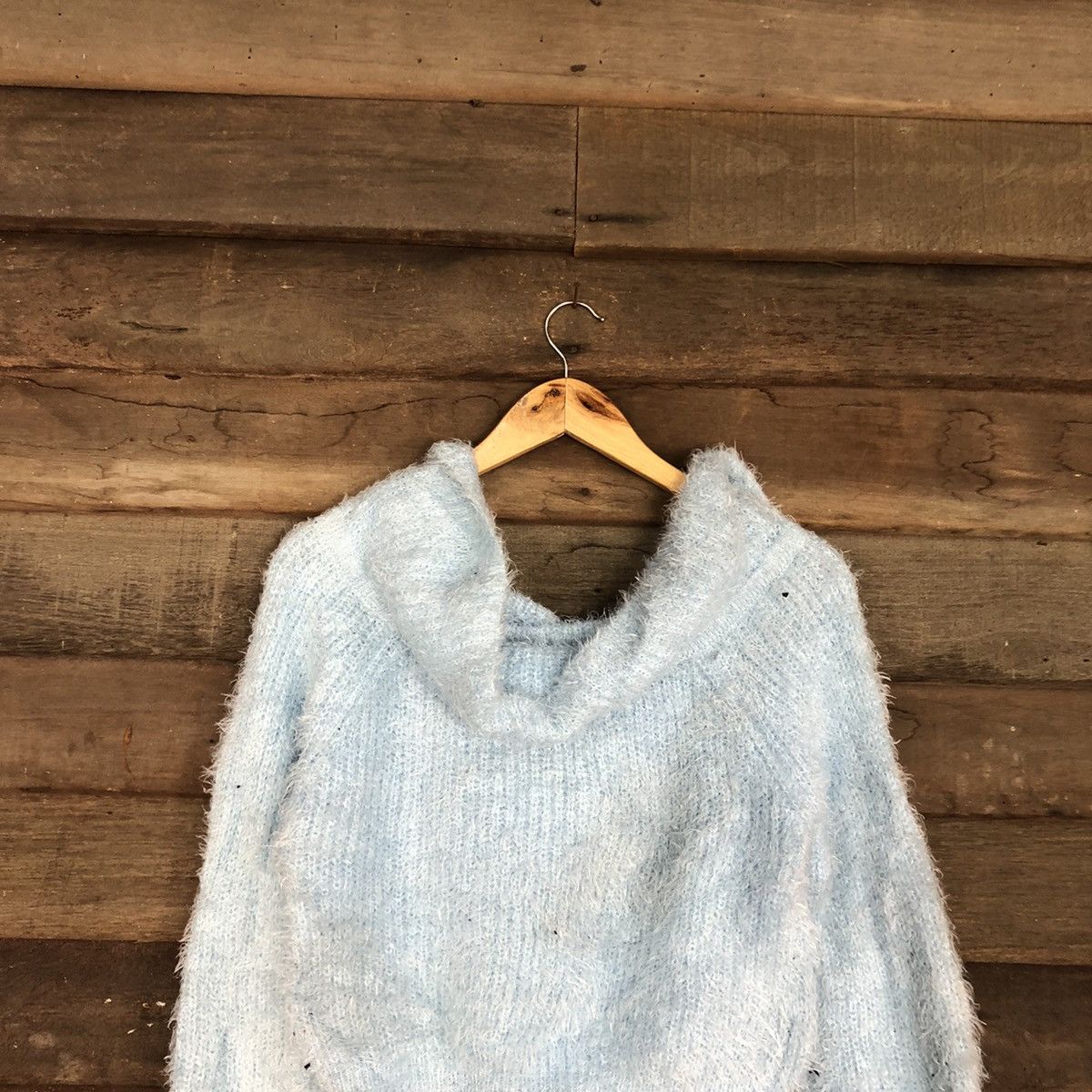 Japanese Brand Japan Blue mohair Shag Shaggy fur fleece Knitwear #c1069 Size S / US 4 / IT 40 - 9 Thumbnail
