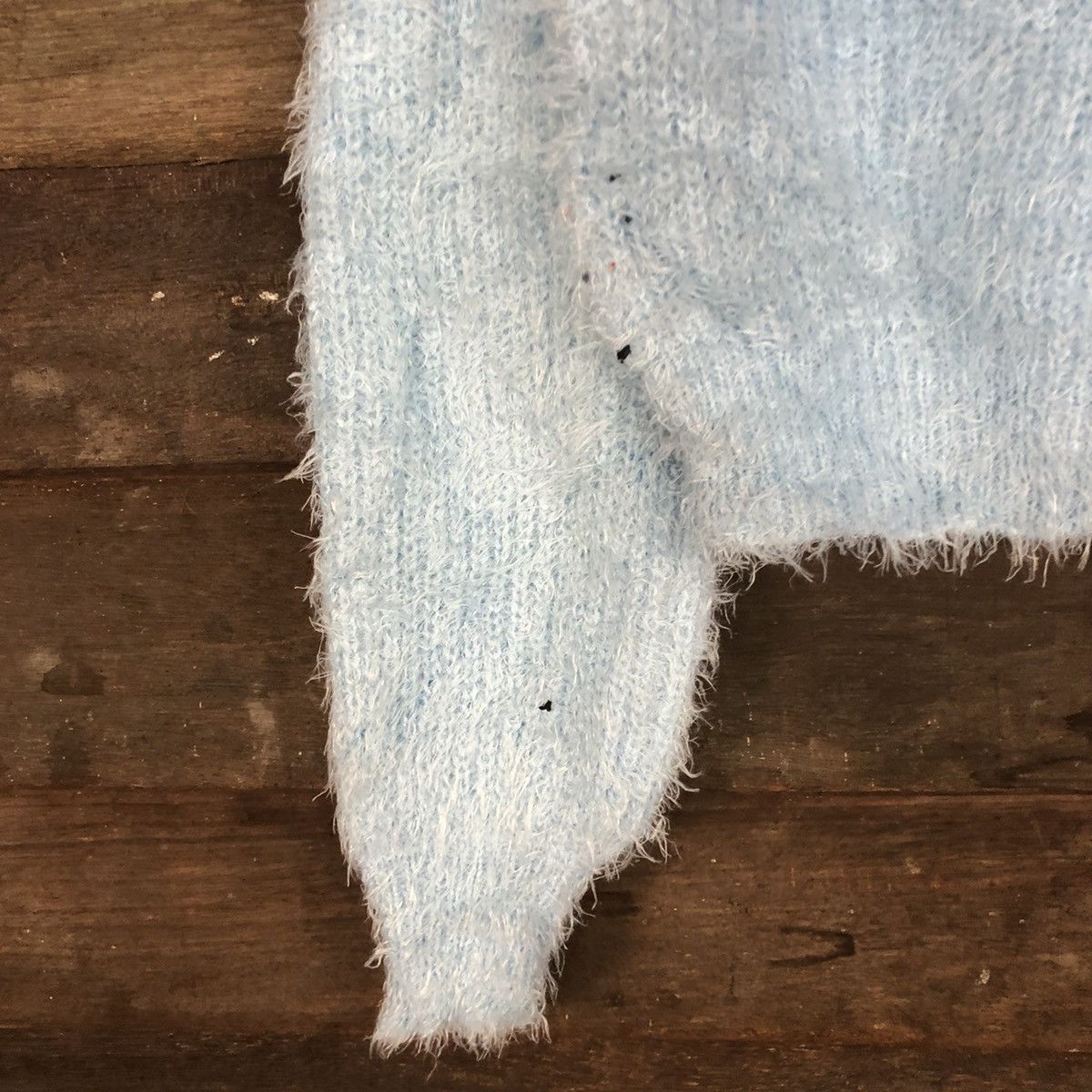 Japanese Brand Japan Blue mohair Shag Shaggy fur fleece Knitwear #c1069 Size S / US 4 / IT 40 - 6 Thumbnail