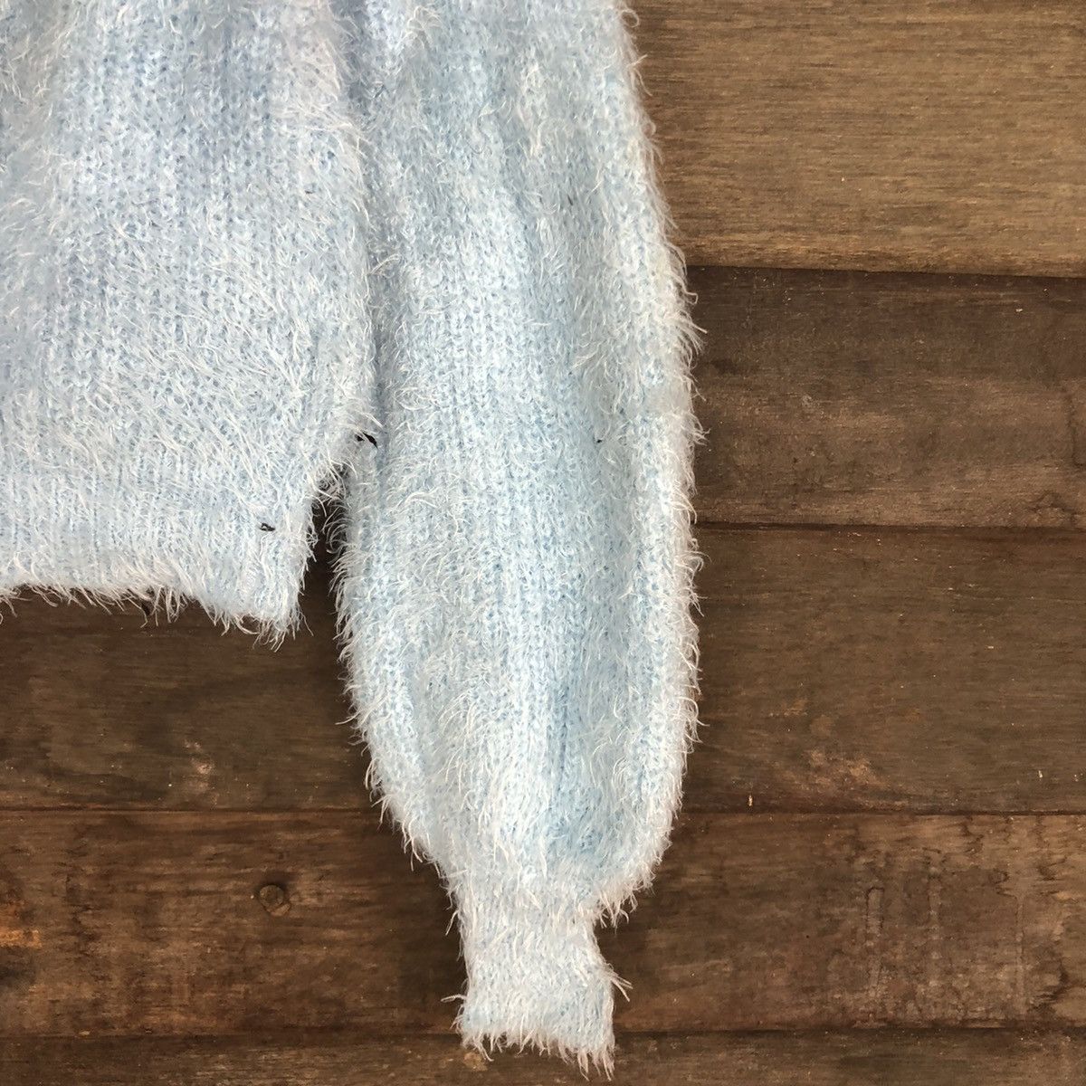 Japanese Brand Japan Blue mohair Shag Shaggy fur fleece Knitwear #c1069 Size S / US 4 / IT 40 - 4 Thumbnail
