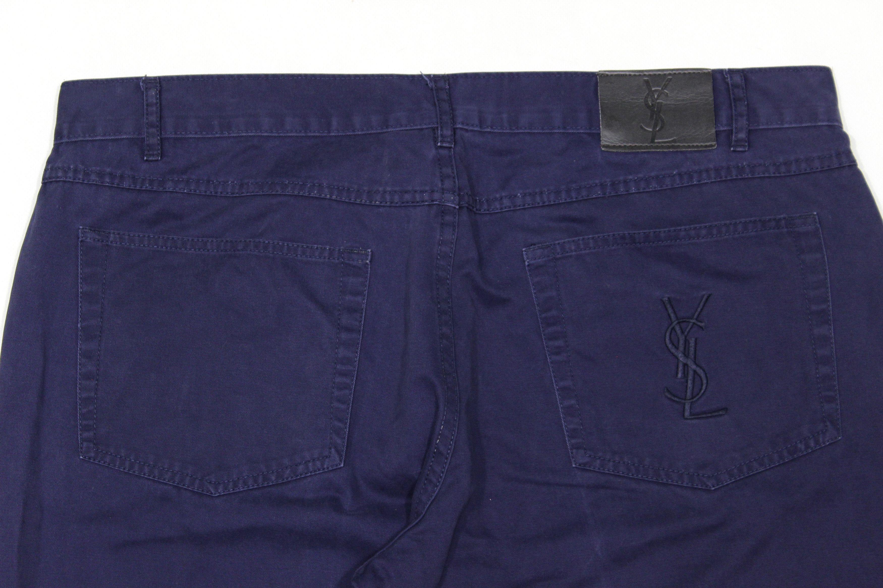 Yves Saint Laurent 90S YSL Logo Garment Dyed Pants Vintage Size US 38 / EU 54 - 3 Thumbnail