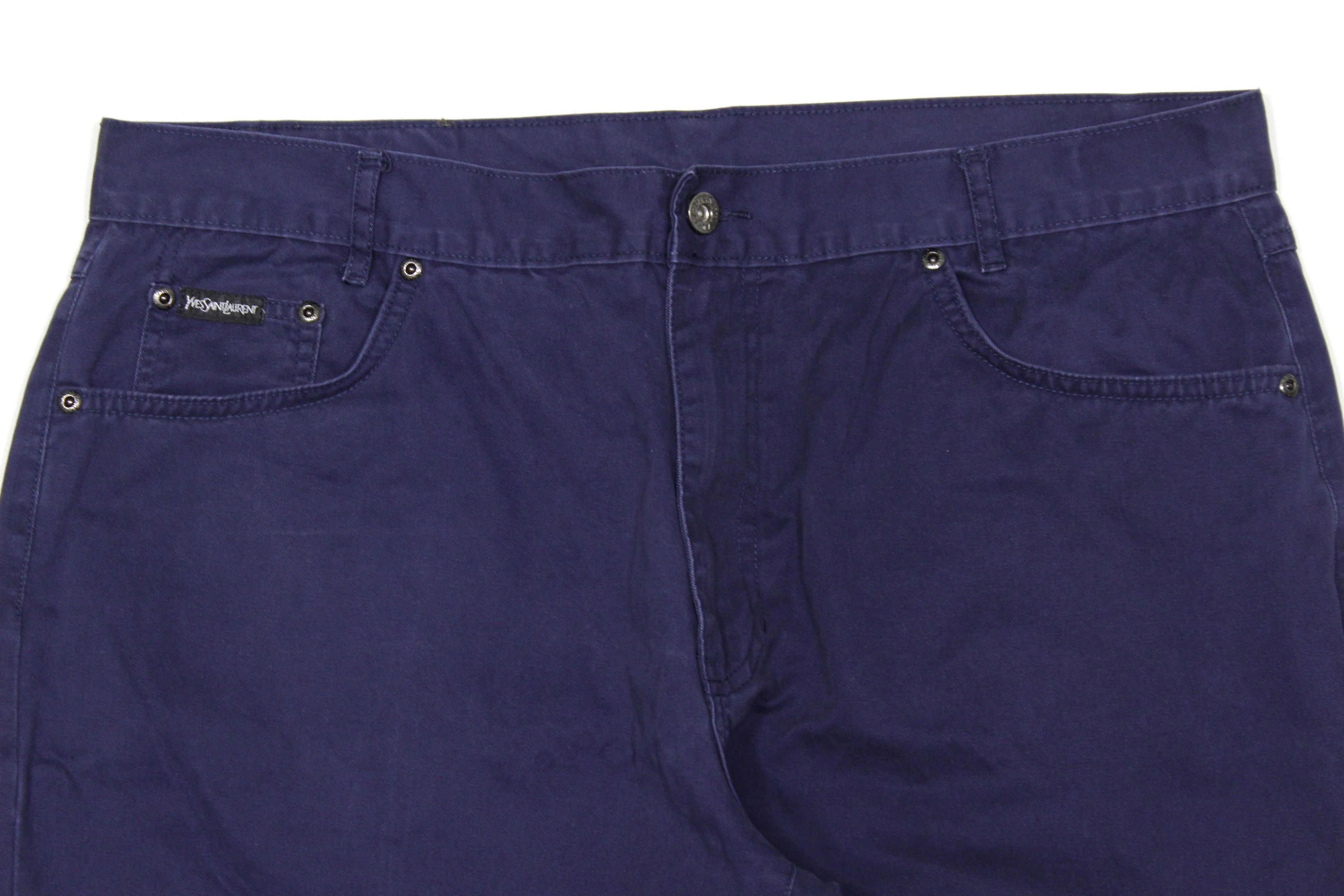 Yves Saint Laurent 90S YSL Logo Garment Dyed Pants Vintage Size US 38 / EU 54 - 4 Thumbnail