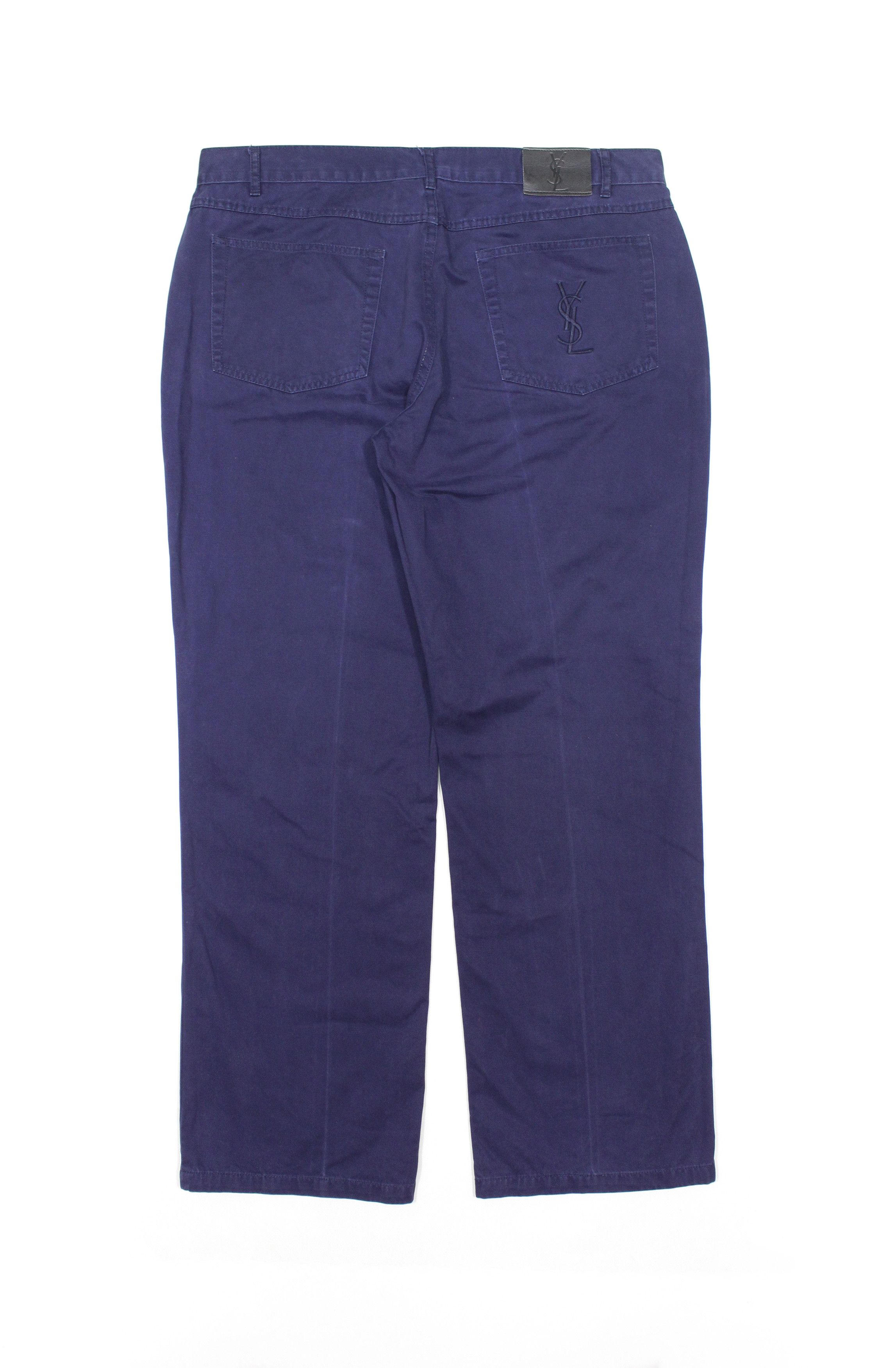 Yves Saint Laurent 90S YSL Logo Garment Dyed Pants Vintage Size US 38 / EU 54 - 1 Thumbnail