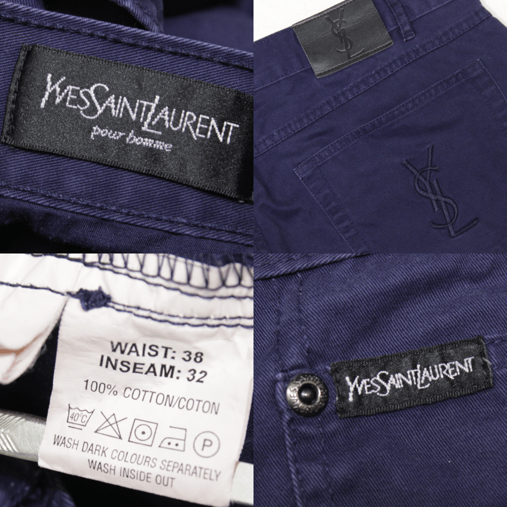 Yves Saint Laurent 90S YSL Logo Garment Dyed Pants Vintage Size US 38 / EU 54 - 9 Thumbnail
