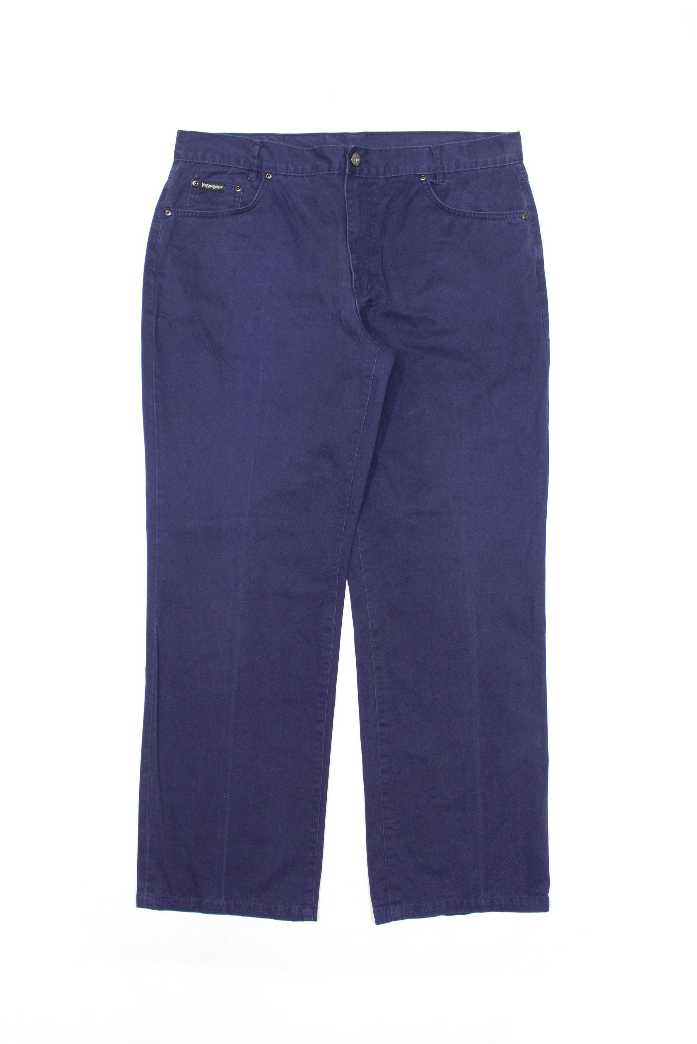 Yves Saint Laurent 90S YSL Logo Garment Dyed Pants Vintage Size US 38 / EU 54 - 2 Thumbnail