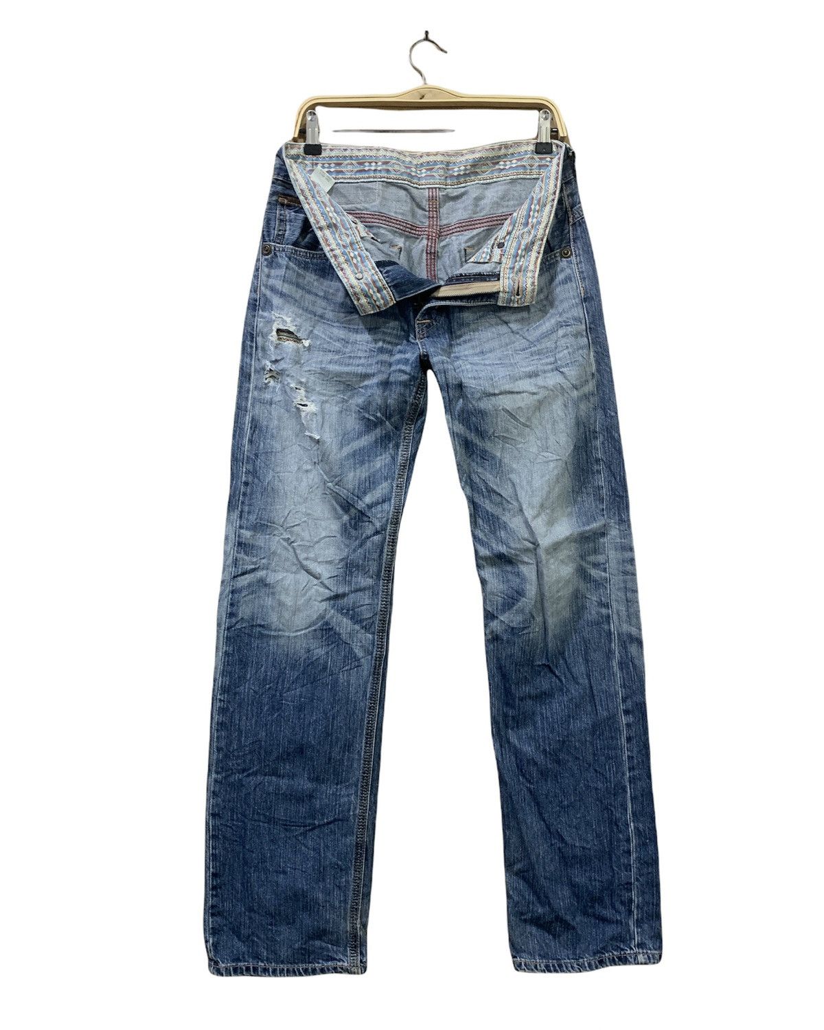 Edwin EDWIN EXCLUSIVE VINTAGE Navajo Handcraft Rugged Denim Jean Size US 32 / EU 48 - 3 Thumbnail