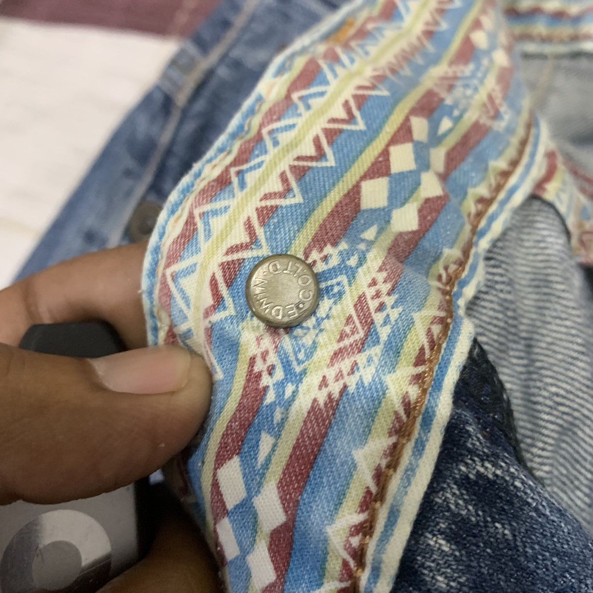 Edwin EDWIN EXCLUSIVE VINTAGE Navajo Handcraft Rugged Denim Jean Size US 32 / EU 48 - 20 Thumbnail
