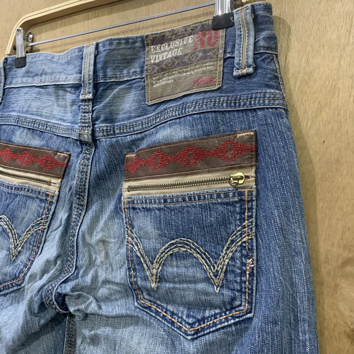 Edwin EDWIN EXCLUSIVE VINTAGE Navajo Handcraft Rugged Denim Jean Size US 32 / EU 48 - 14 Thumbnail