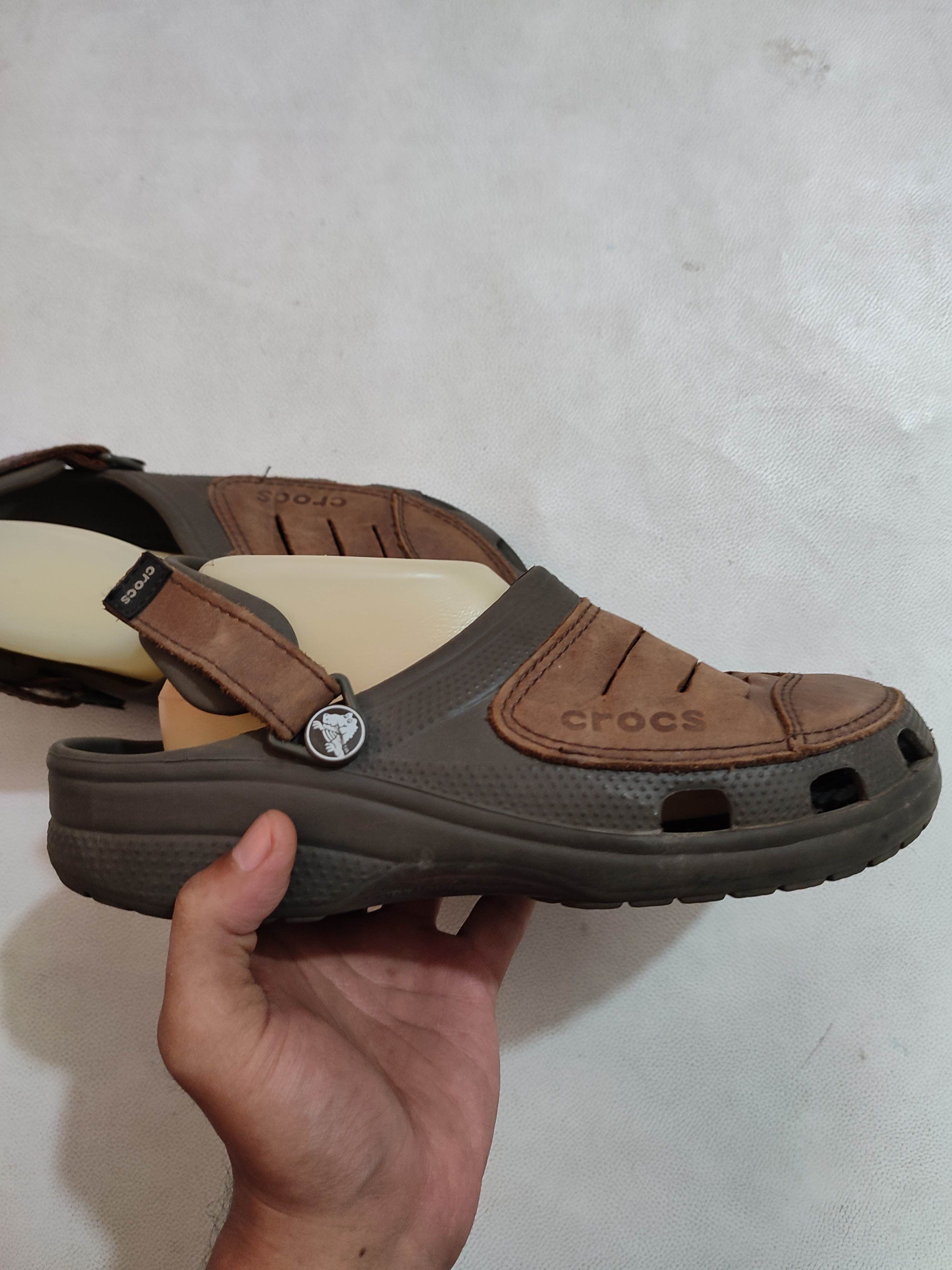 Crocs Crocs Sandals With Mixing Leather Material Classic Design Size US 8 / EU 41 - 4 Thumbnail