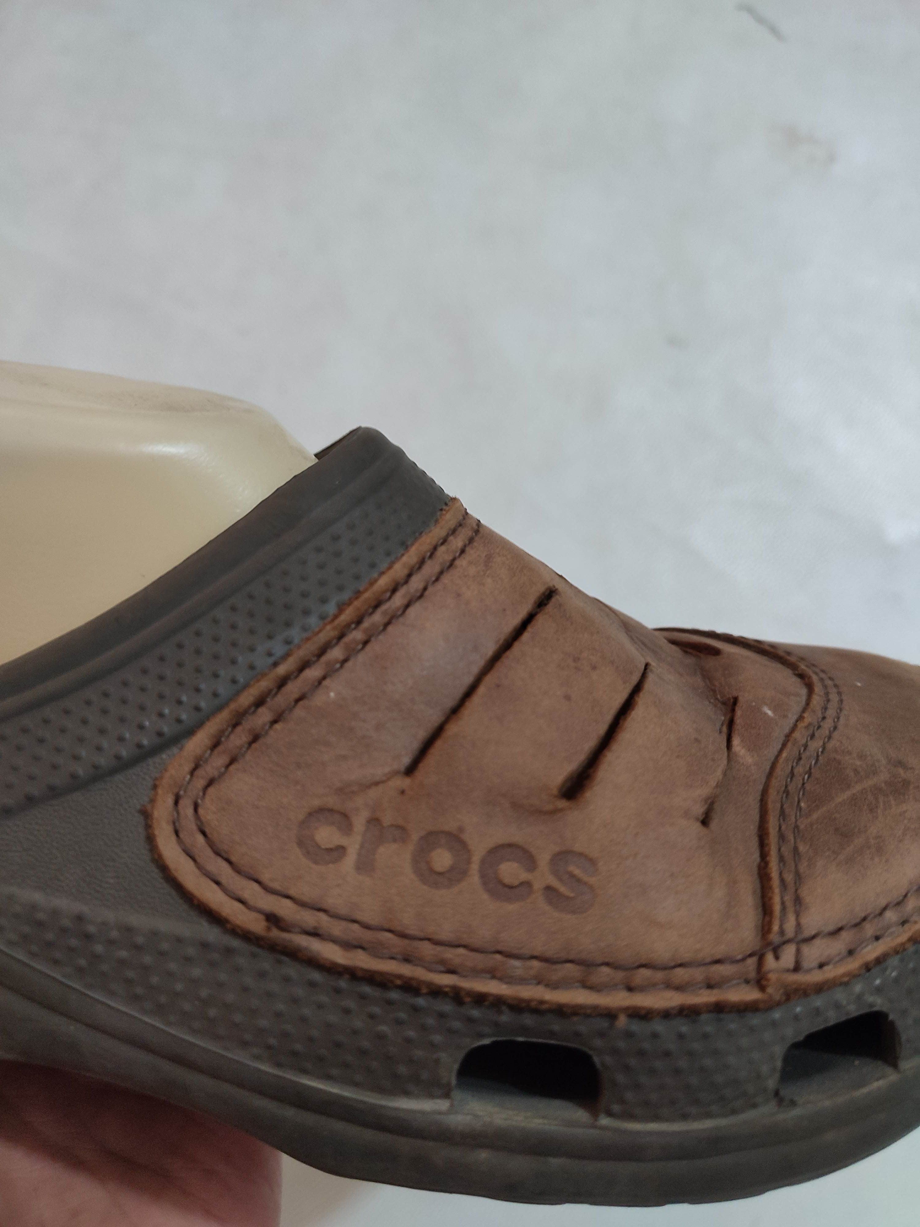 Crocs Crocs Sandals With Mixing Leather Material Classic Design Size US 8 / EU 41 - 5 Thumbnail