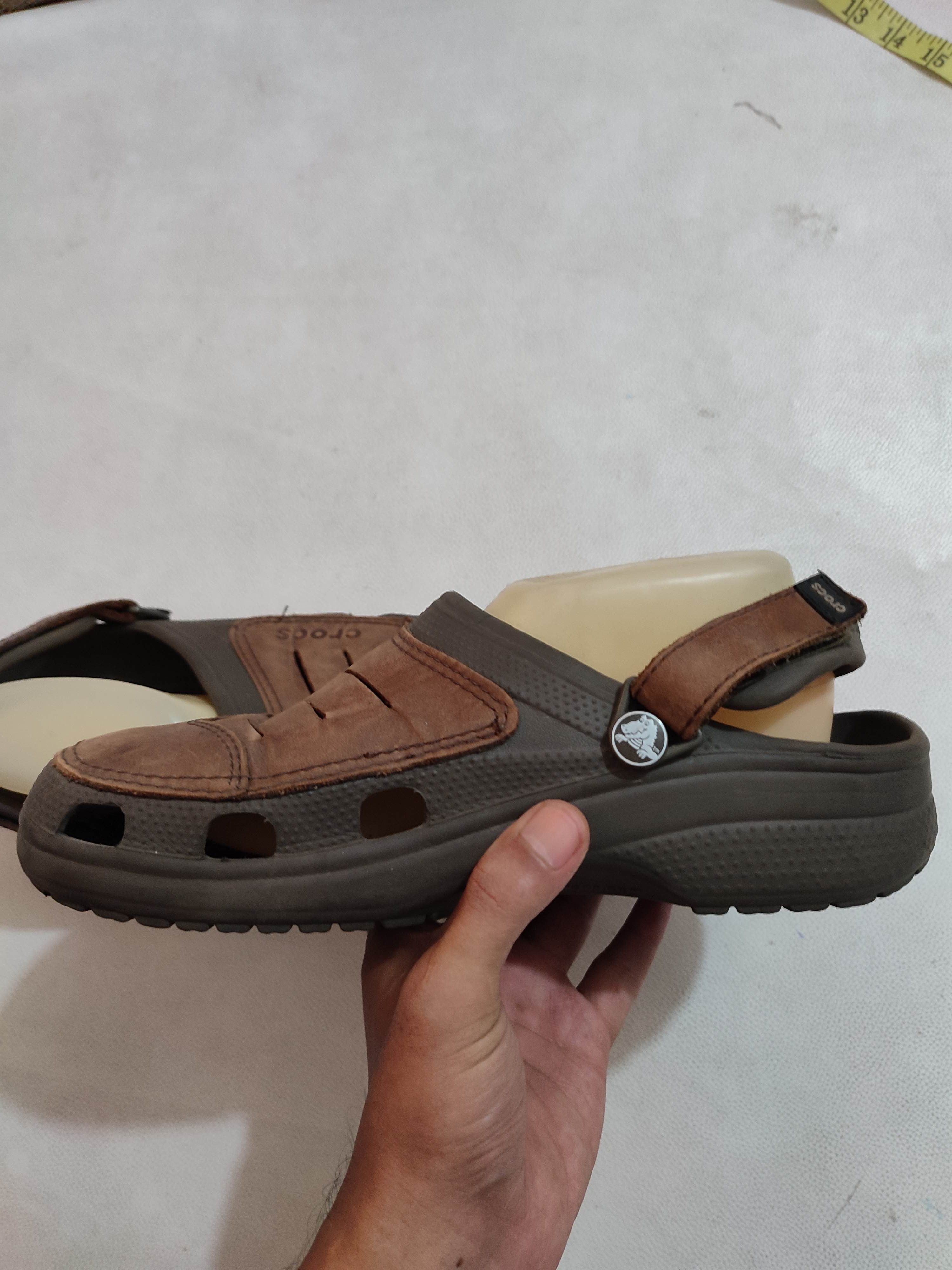 Crocs Crocs Sandals With Mixing Leather Material Classic Design Size US 8 / EU 41 - 6 Thumbnail