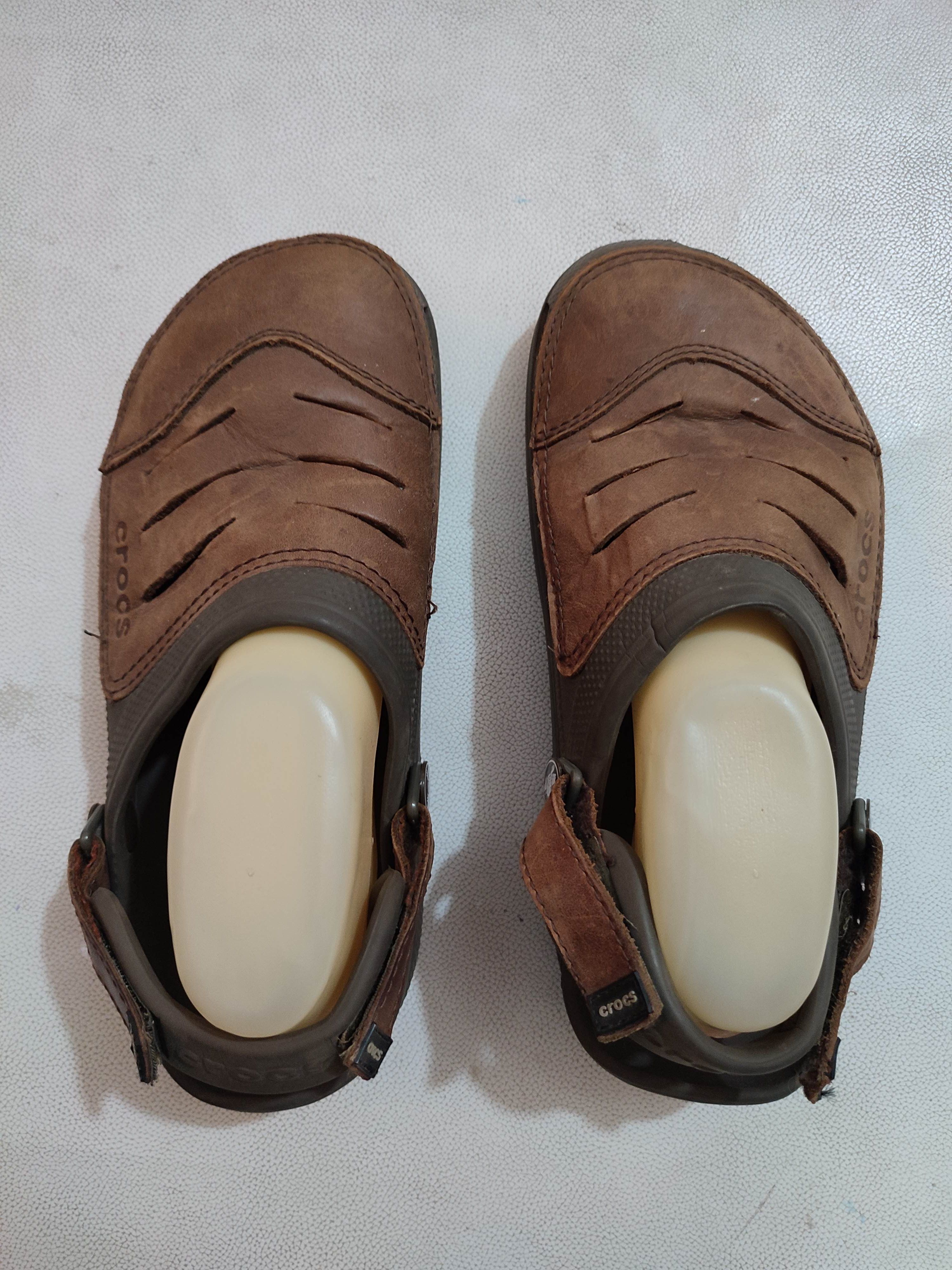 Crocs Crocs Sandals With Mixing Leather Material Classic Design Size US 8 / EU 41 - 3 Thumbnail