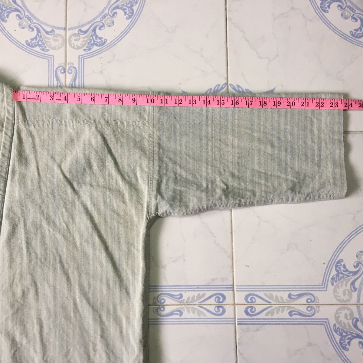 Japanese Brand Faded Stripes Japanese Kimono Like Sashiko Kimono Design Size US M / EU 48-50 / 2 - 22 Thumbnail