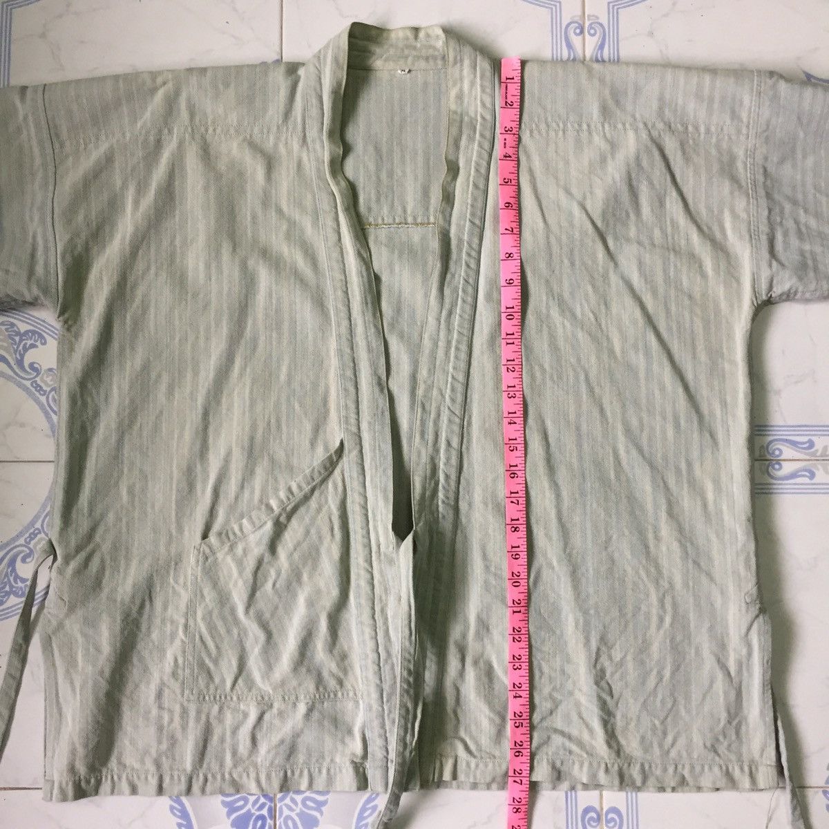 Japanese Brand Faded Stripes Japanese Kimono Like Sashiko Kimono Design Size US M / EU 48-50 / 2 - 21 Thumbnail