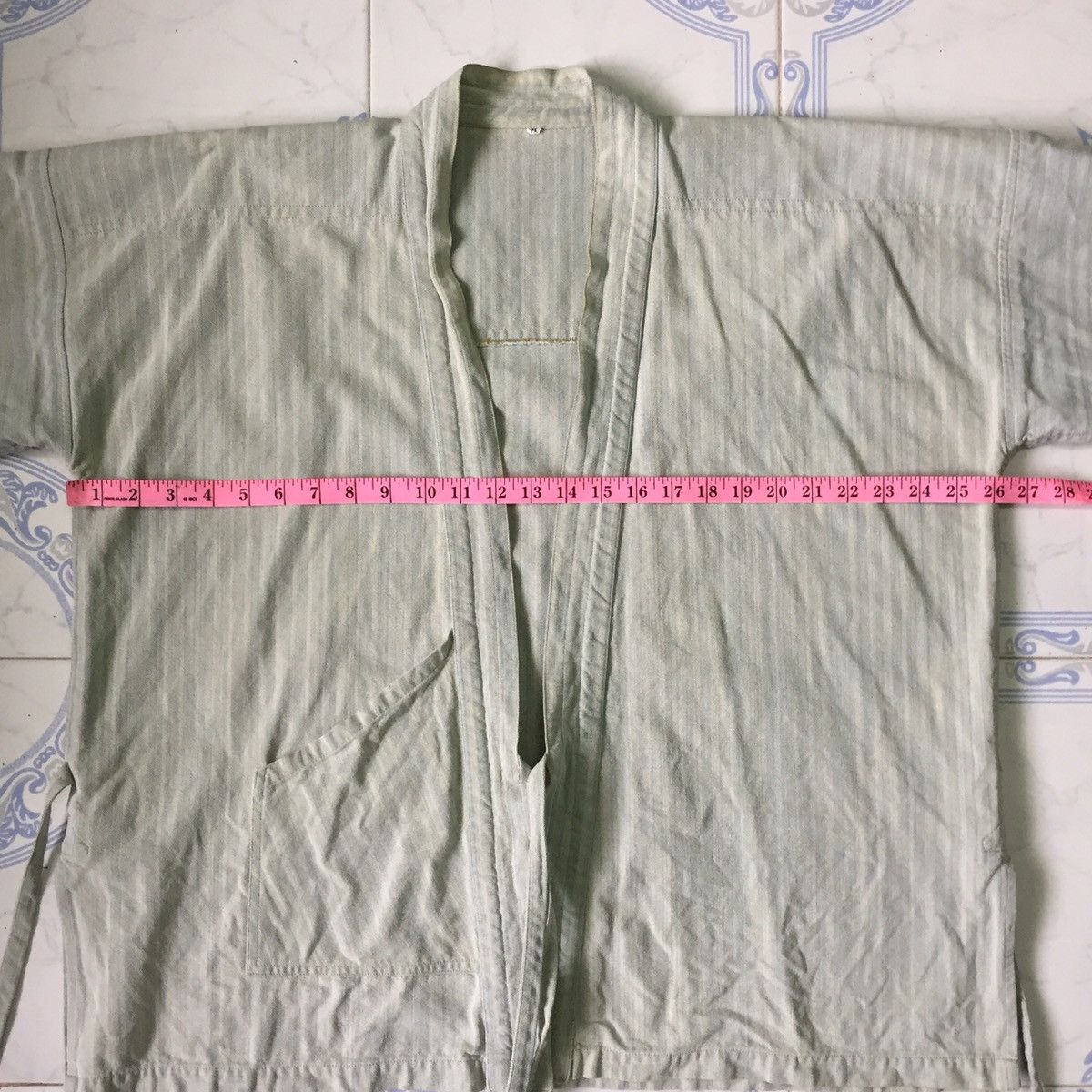 Japanese Brand Faded Stripes Japanese Kimono Like Sashiko Kimono Design Size US M / EU 48-50 / 2 - 20 Thumbnail