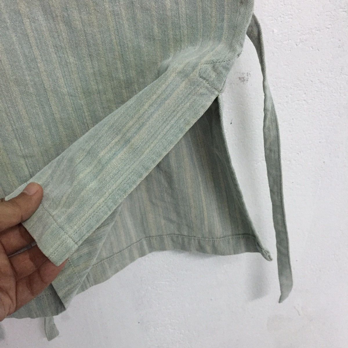 Japanese Brand Faded Stripes Japanese Kimono Like Sashiko Kimono Design Size US M / EU 48-50 / 2 - 17 Thumbnail