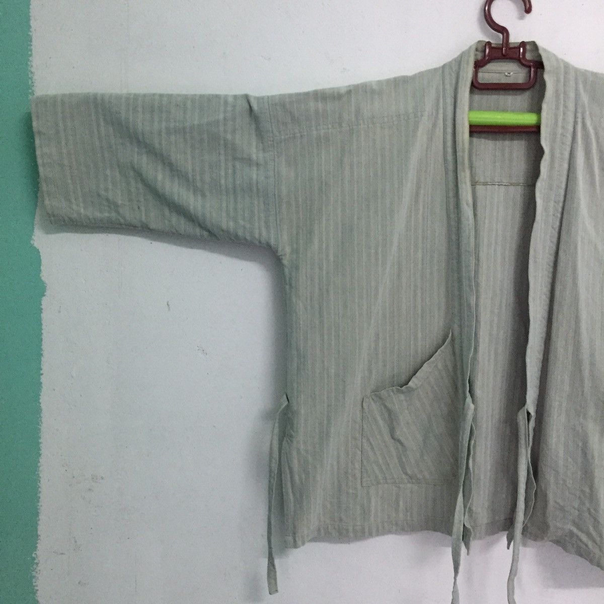 Japanese Brand Faded Stripes Japanese Kimono Like Sashiko Kimono Design Size US M / EU 48-50 / 2 - 5 Thumbnail