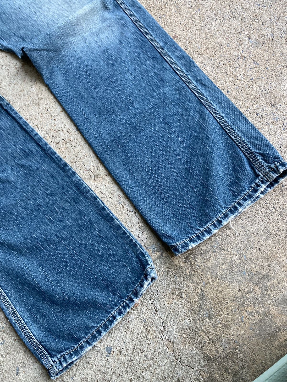 DKNY × Vintage Vintage Y2K Crazy DKNY Baggy Loose Faded Jeans Size US 36 / EU 52 - 2 Thumbnail