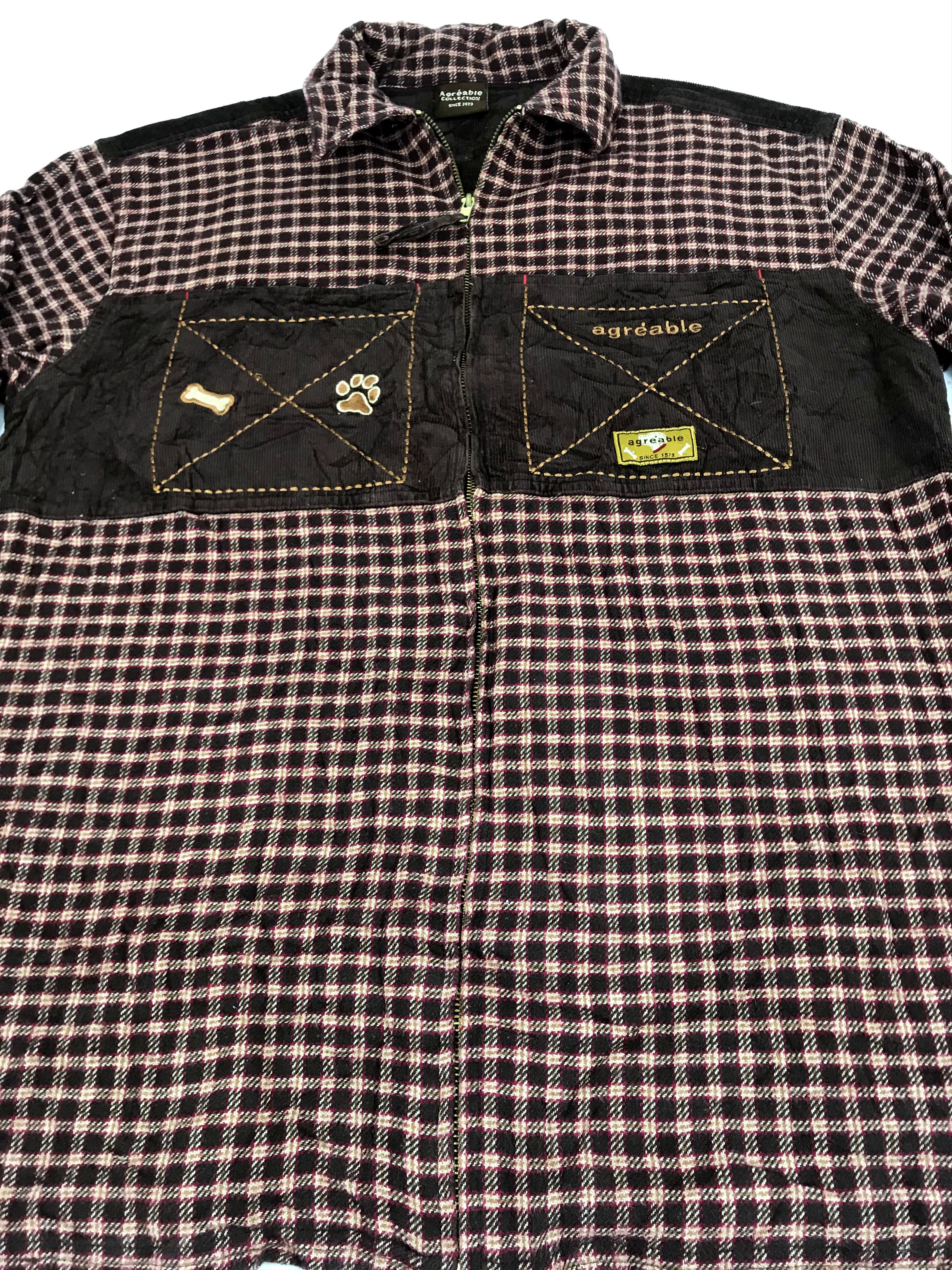 Designer Vintage Agreable Collection Flannel Style Jacket Square Size US L / EU 52-54 / 3 - 3 Thumbnail