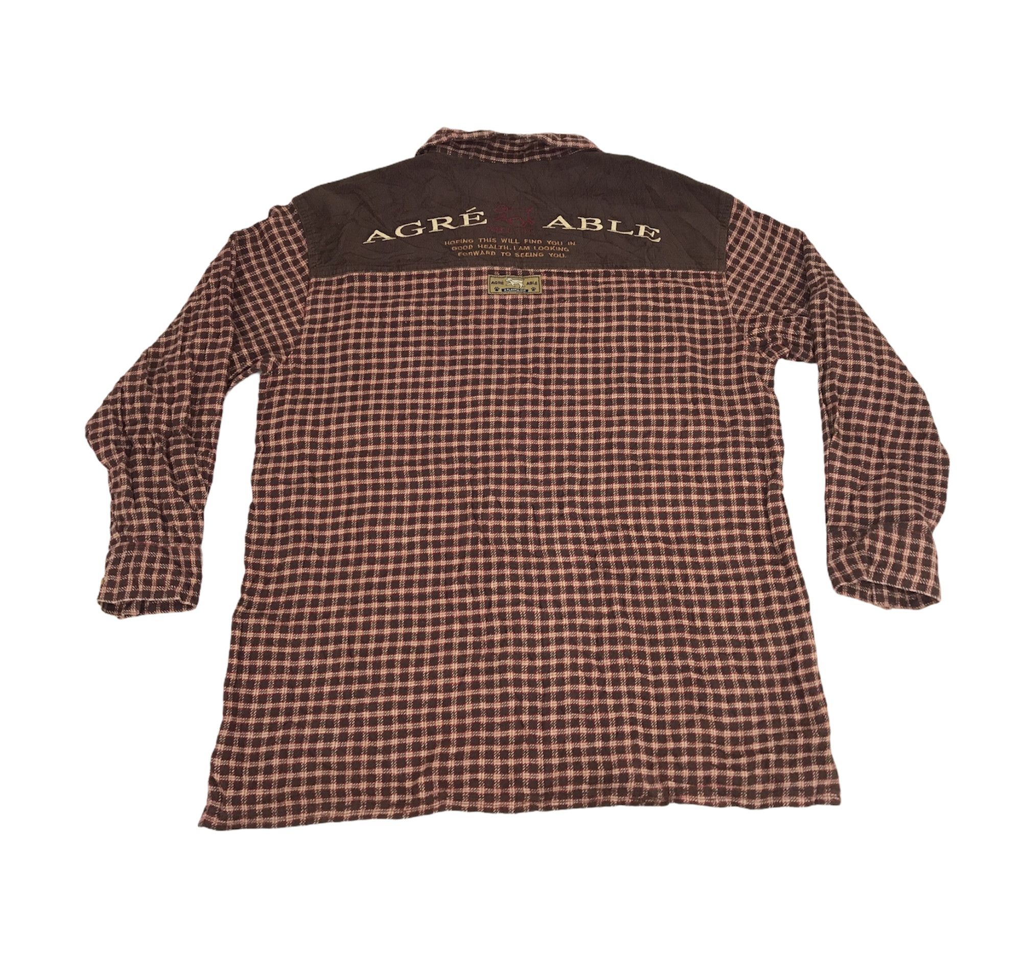 Designer Vintage Agreable Collection Flannel Style Jacket Square Size US L / EU 52-54 / 3 - 2 Thumbnail