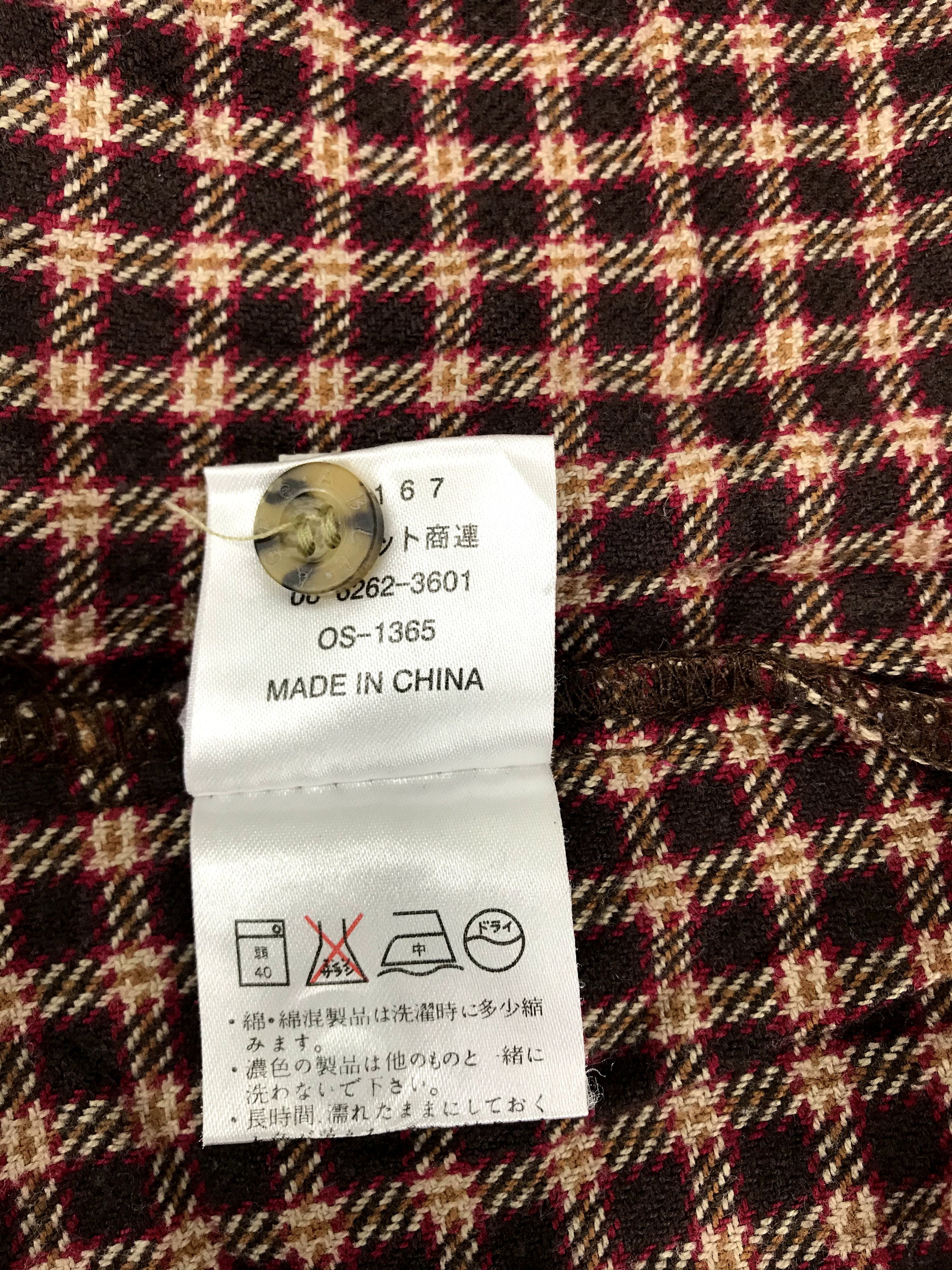 Designer Vintage Agreable Collection Flannel Style Jacket Square Size US L / EU 52-54 / 3 - 9 Thumbnail