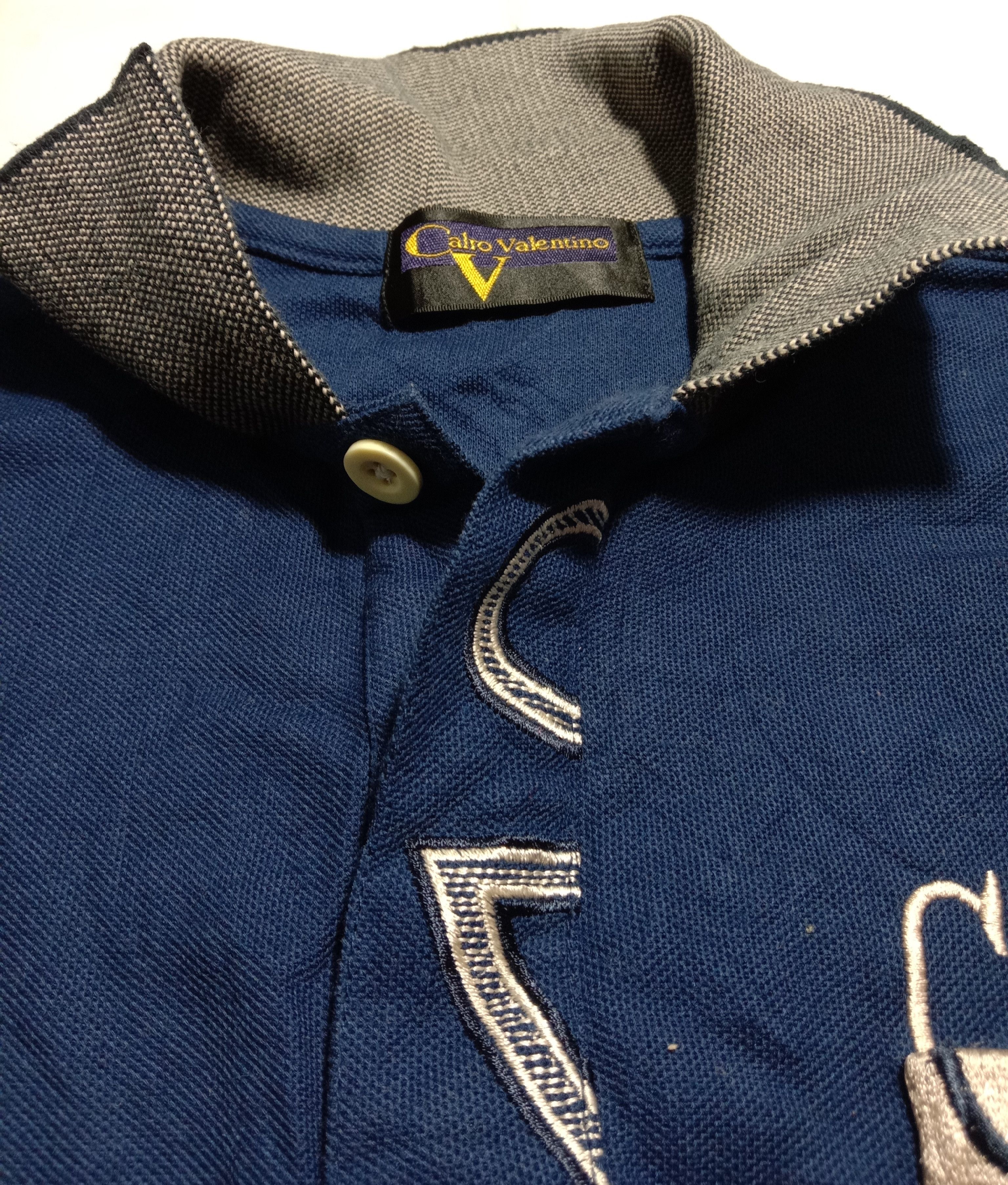 Valentino Italian Designer Calro Valentino Sports V Long Sleeve Polos Size US M / EU 48-50 / 2 - 2 Thumbnail