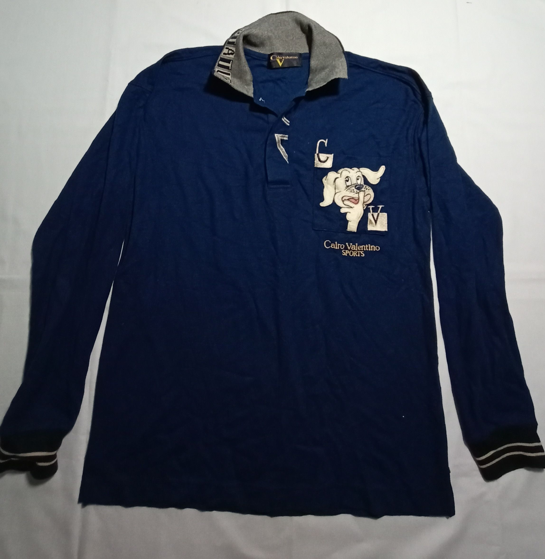 Valentino Italian Designer Calro Valentino Sports V Long Sleeve Polos Size US M / EU 48-50 / 2 - 1 Thumbnail