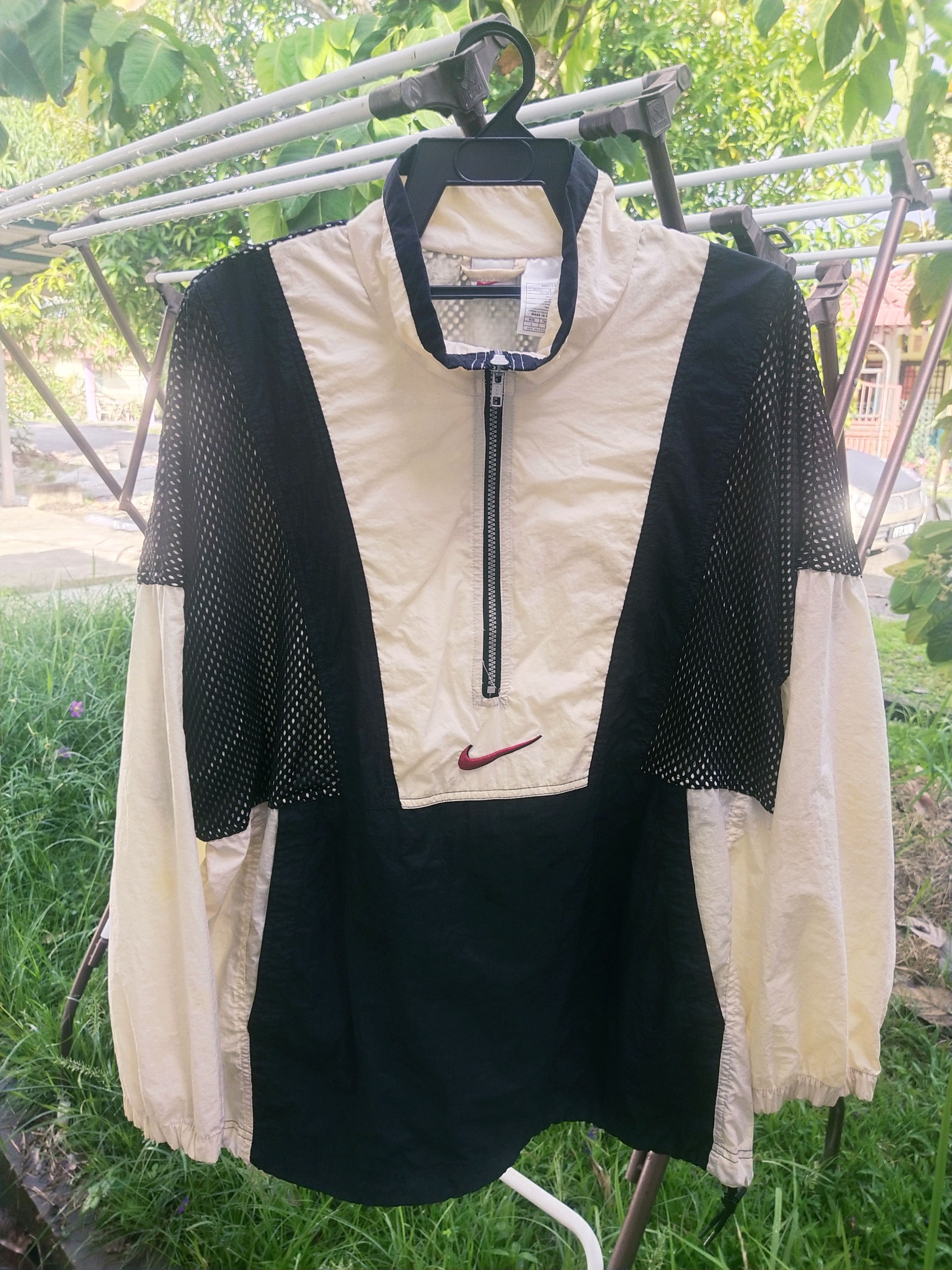 Nike × Vintage 🔥 Vintage Nike Swoosh Windbreaker Pullover Size US L / EU 52-54 / 3 - 1 Thumbnail