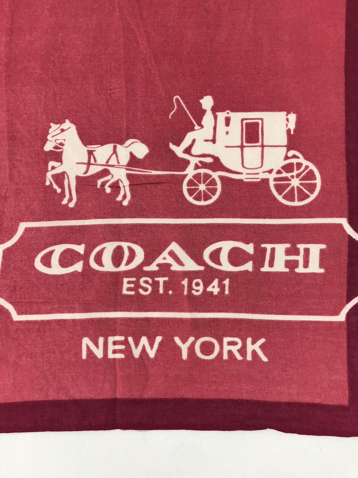 Coach × Vintage Vintage Coach New York Big Logo Design Handkerchief Luxury Size ONE SIZE - 1 Thumbnail