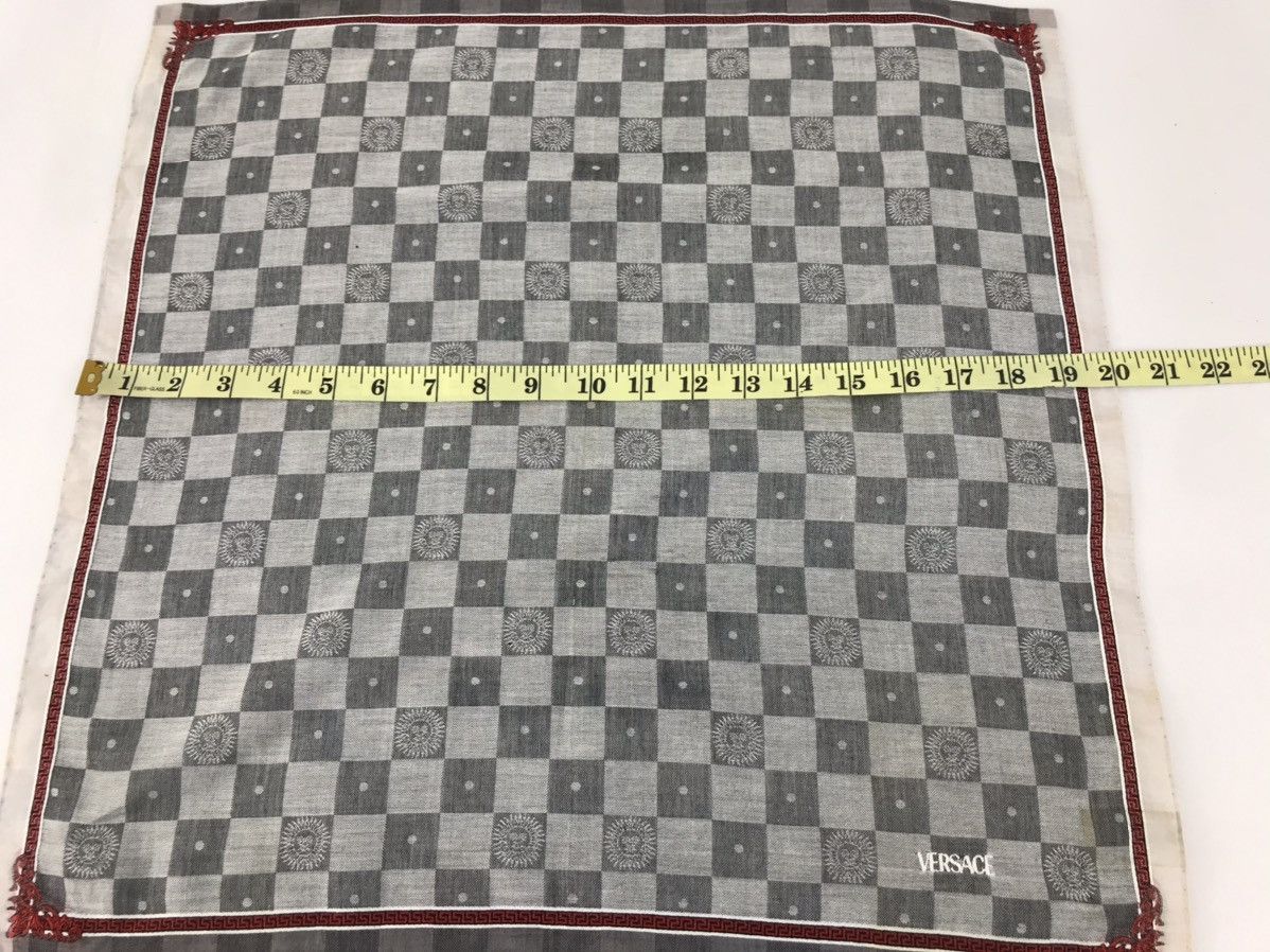 Versace × Vintage Vintage Versace Handkerchief Pocket Square Plaid Checked Size ONE SIZE - 4 Thumbnail