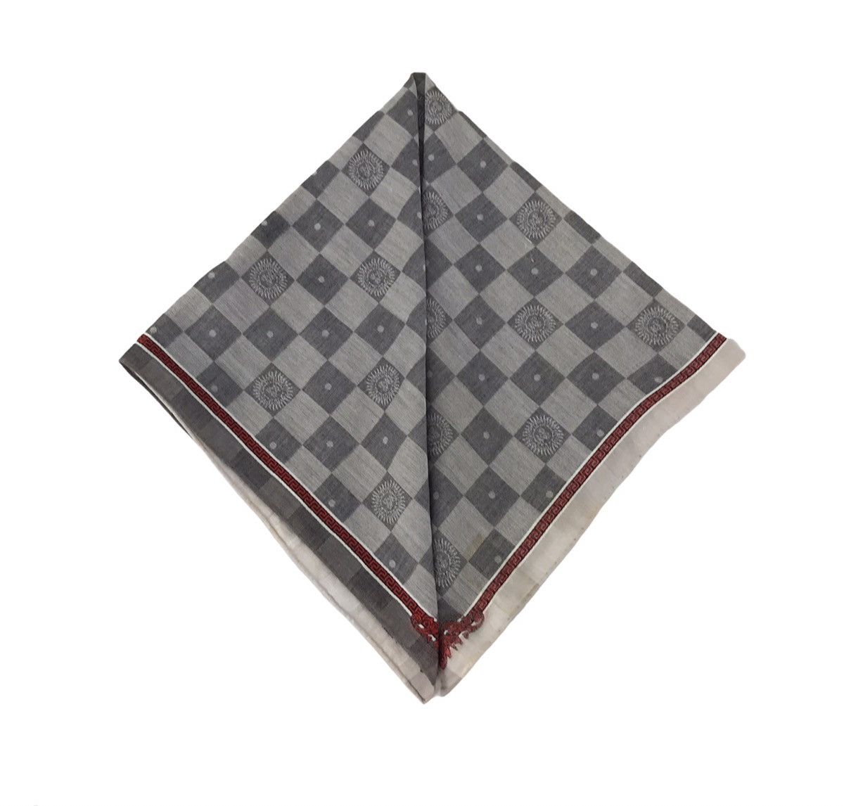 Versace × Vintage Vintage Versace Handkerchief Pocket Square Plaid Checked Size ONE SIZE - 2 Thumbnail
