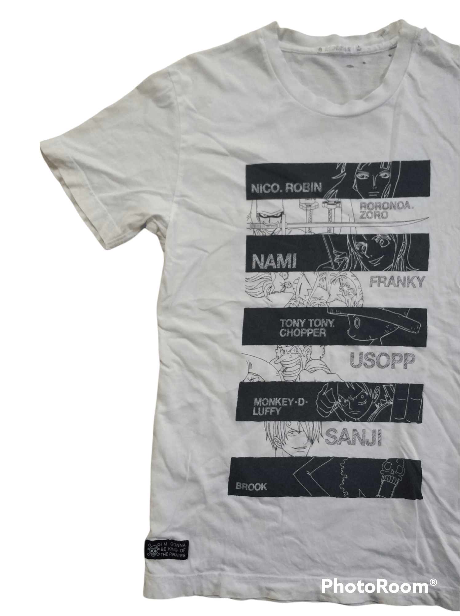 One Piece 🔥Distressed One Piece Character x Uniqlo White Tees Size US S / EU 44-46 / 1 - 3 Thumbnail