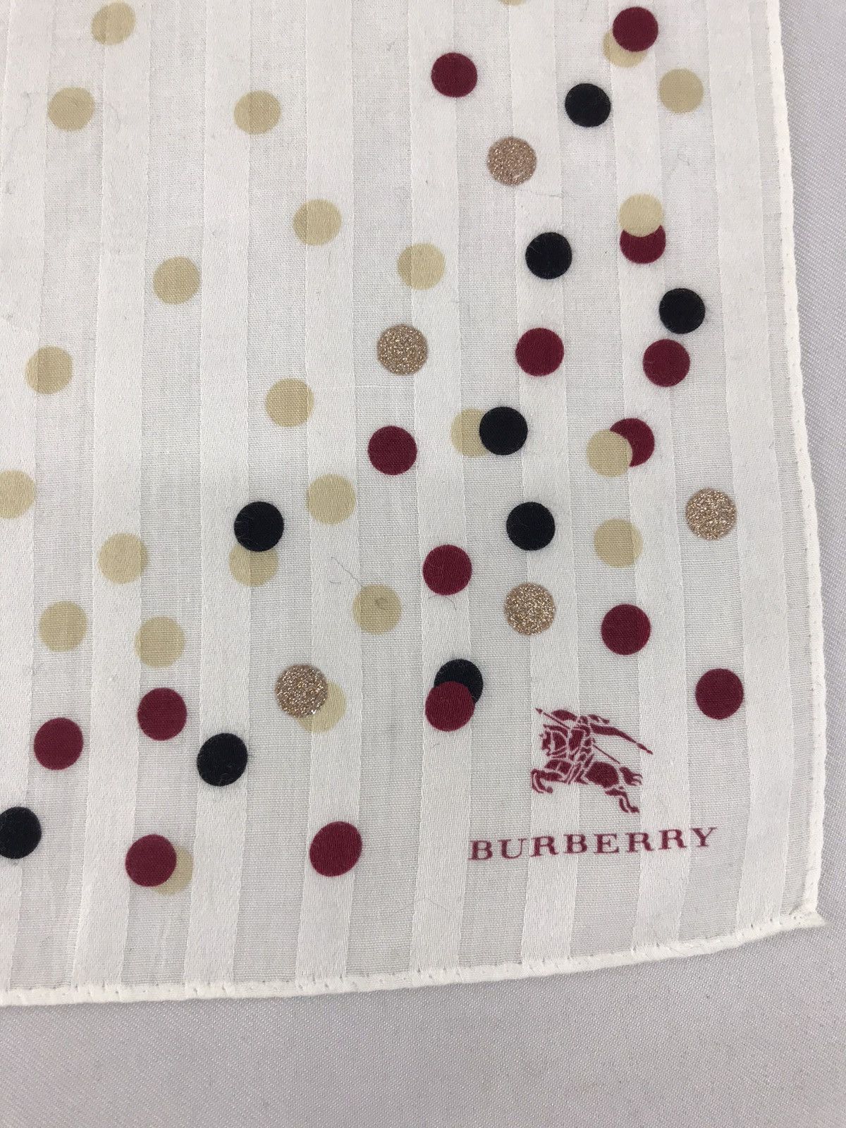 Burberry × Vintage Vintage Burberry Handkerchief Pocket Square Polkadot Design Size ONE SIZE - 1 Thumbnail