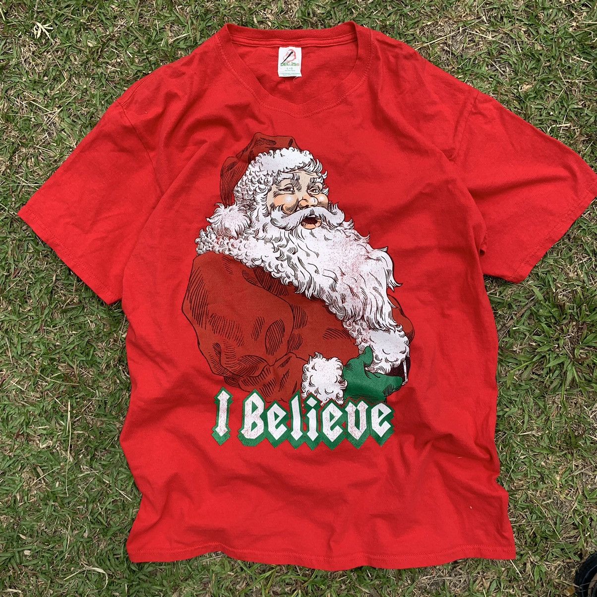 Other Santa merry christmas red tshirt tee Size US L / EU 52-54 / 3 - 7 Thumbnail