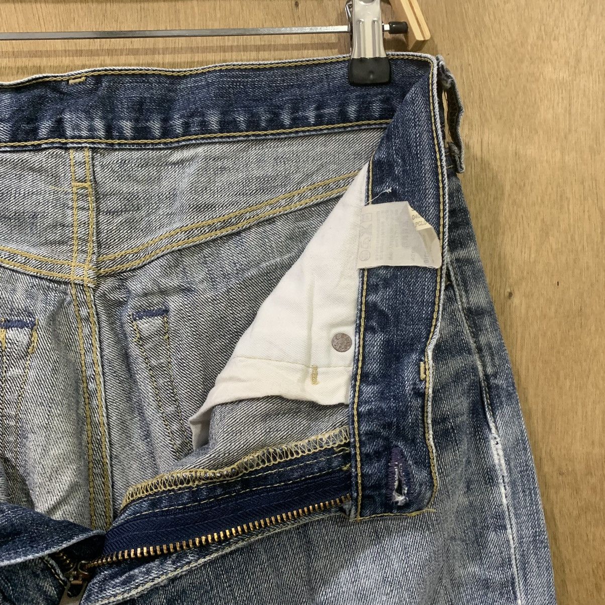 Levi's × Levi's Vintage Clothing × Vintage LEVIS 502 33x33 Vintag 90s Stonewash Blue Indigo Denim Jean Size US 32 / EU 48 - 20 Thumbnail