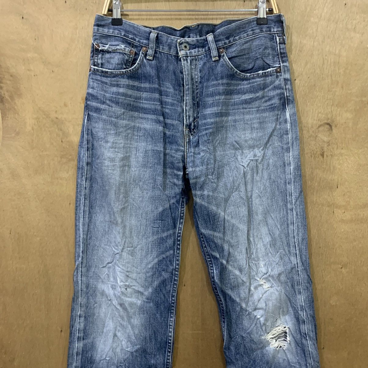 Levi's × Levi's Vintage Clothing × Vintage LEVIS 502 33x33 Vintag 90s Stonewash Blue Indigo Denim Jean Size US 32 / EU 48 - 4 Thumbnail