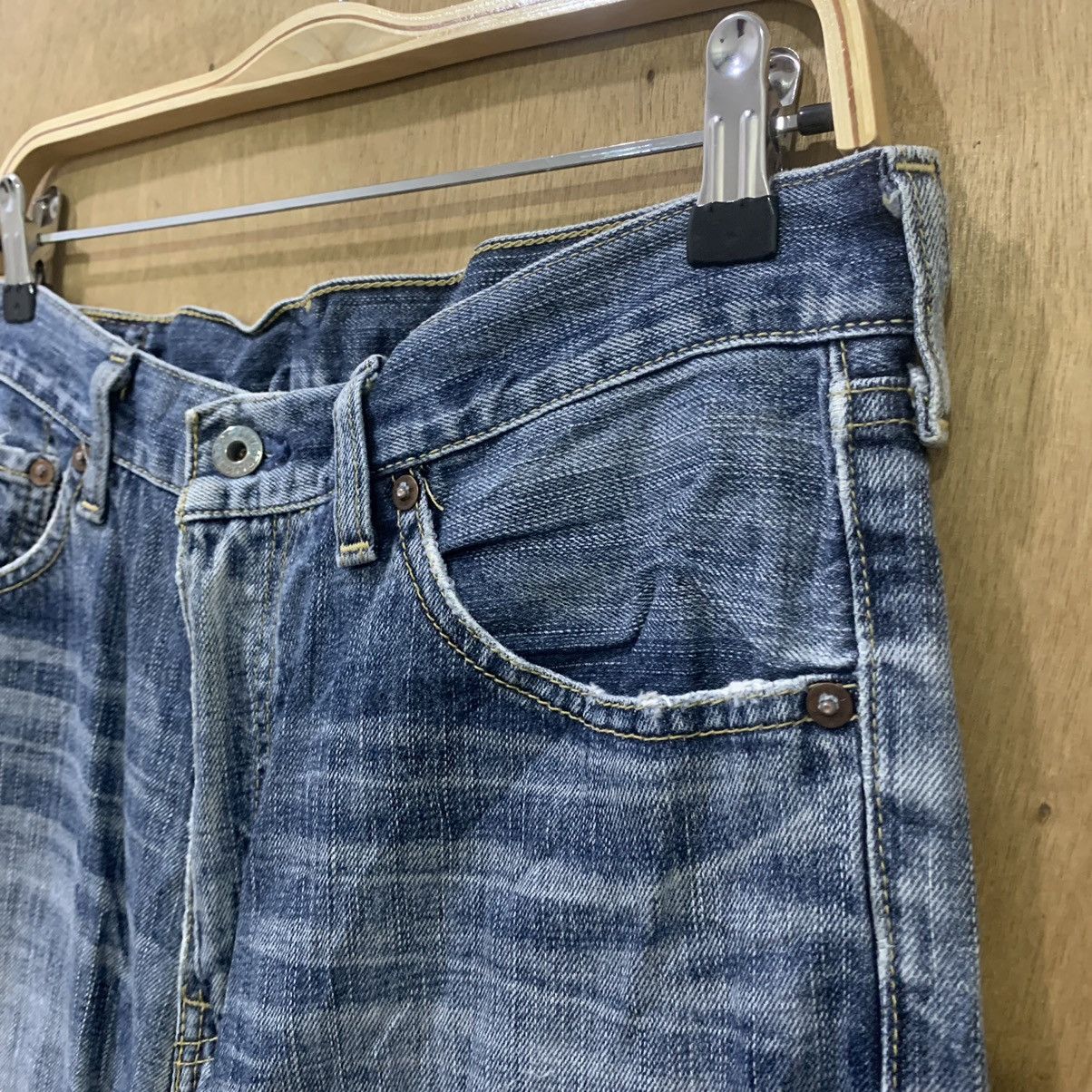 Levi's × Levi's Vintage Clothing × Vintage LEVIS 502 33x33 Vintag 90s Stonewash Blue Indigo Denim Jean Size US 32 / EU 48 - 7 Thumbnail