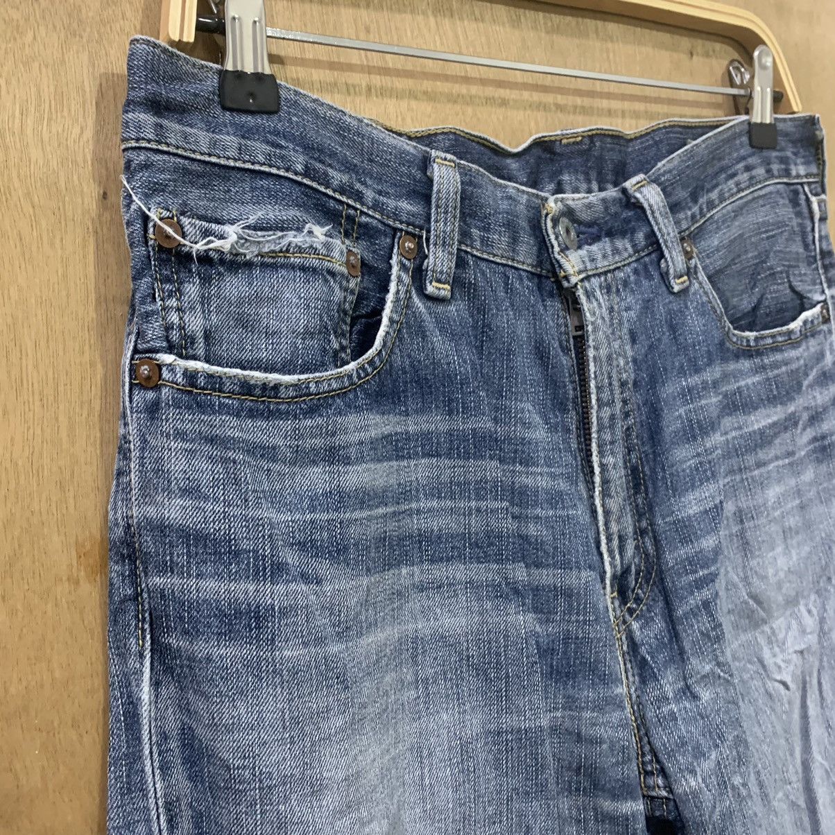 Levi's × Levi's Vintage Clothing × Vintage LEVIS 502 33x33 Vintag 90s Stonewash Blue Indigo Denim Jean Size US 32 / EU 48 - 6 Thumbnail