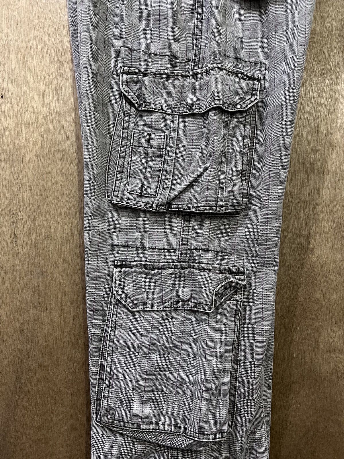 Japanese Brand 2ND HAND GARMENT Glen Plaid 3D Baggy Multipocket Cargo Pant Size US 36 / EU 52 - 11 Thumbnail