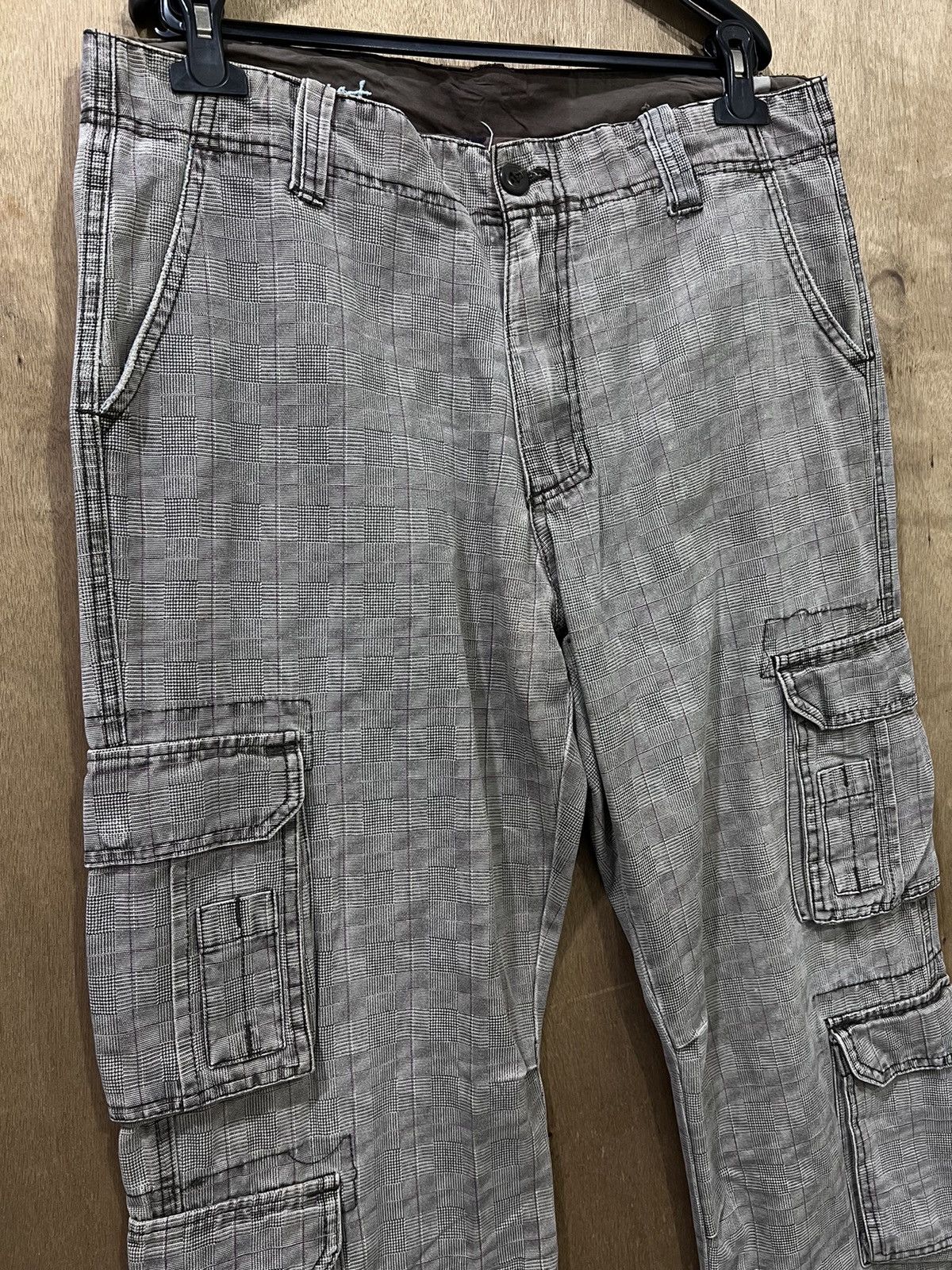 Japanese Brand 2ND HAND GARMENT Glen Plaid 3D Baggy Multipocket Cargo Pant Size US 36 / EU 52 - 9 Thumbnail