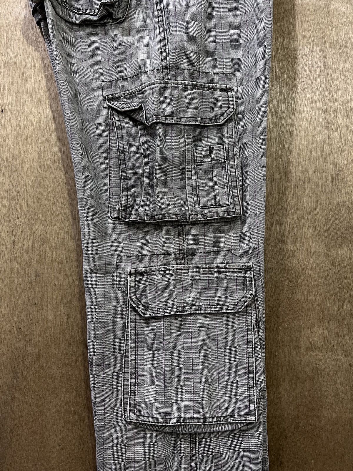 Japanese Brand 2ND HAND GARMENT Glen Plaid 3D Baggy Multipocket Cargo Pant Size US 36 / EU 52 - 10 Thumbnail