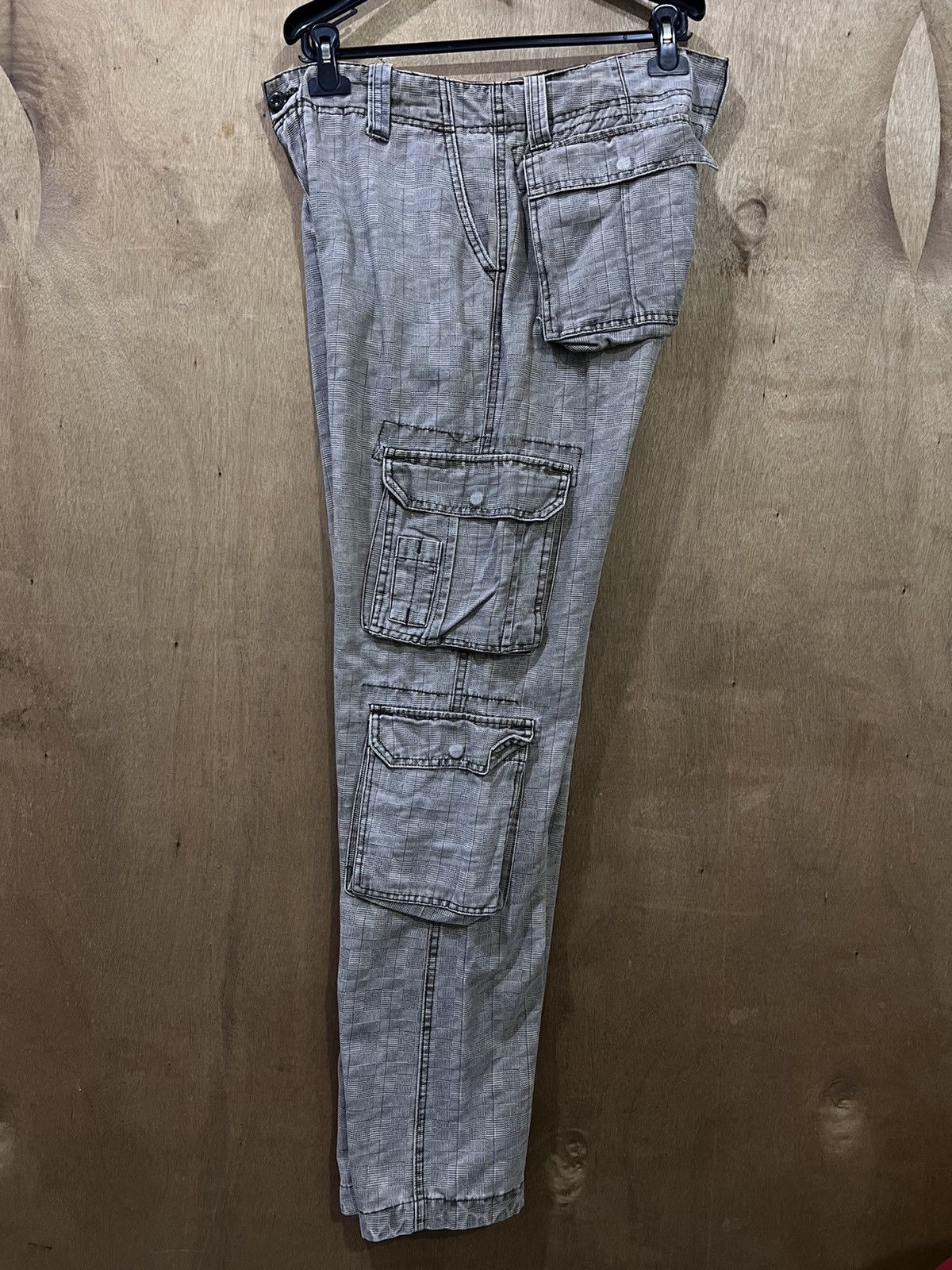 Japanese Brand 2ND HAND GARMENT Glen Plaid 3D Baggy Multipocket Cargo Pant Size US 36 / EU 52 - 8 Thumbnail