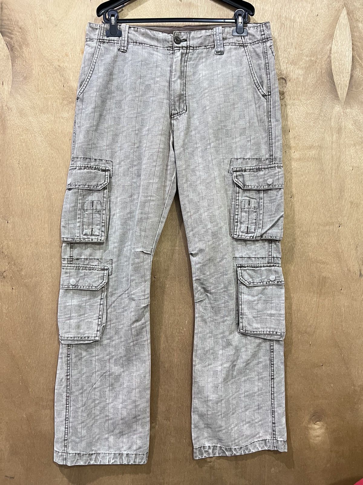 Japanese Brand 2ND HAND GARMENT Glen Plaid 3D Baggy Multipocket Cargo Pant Size US 36 / EU 52 - 1 Thumbnail