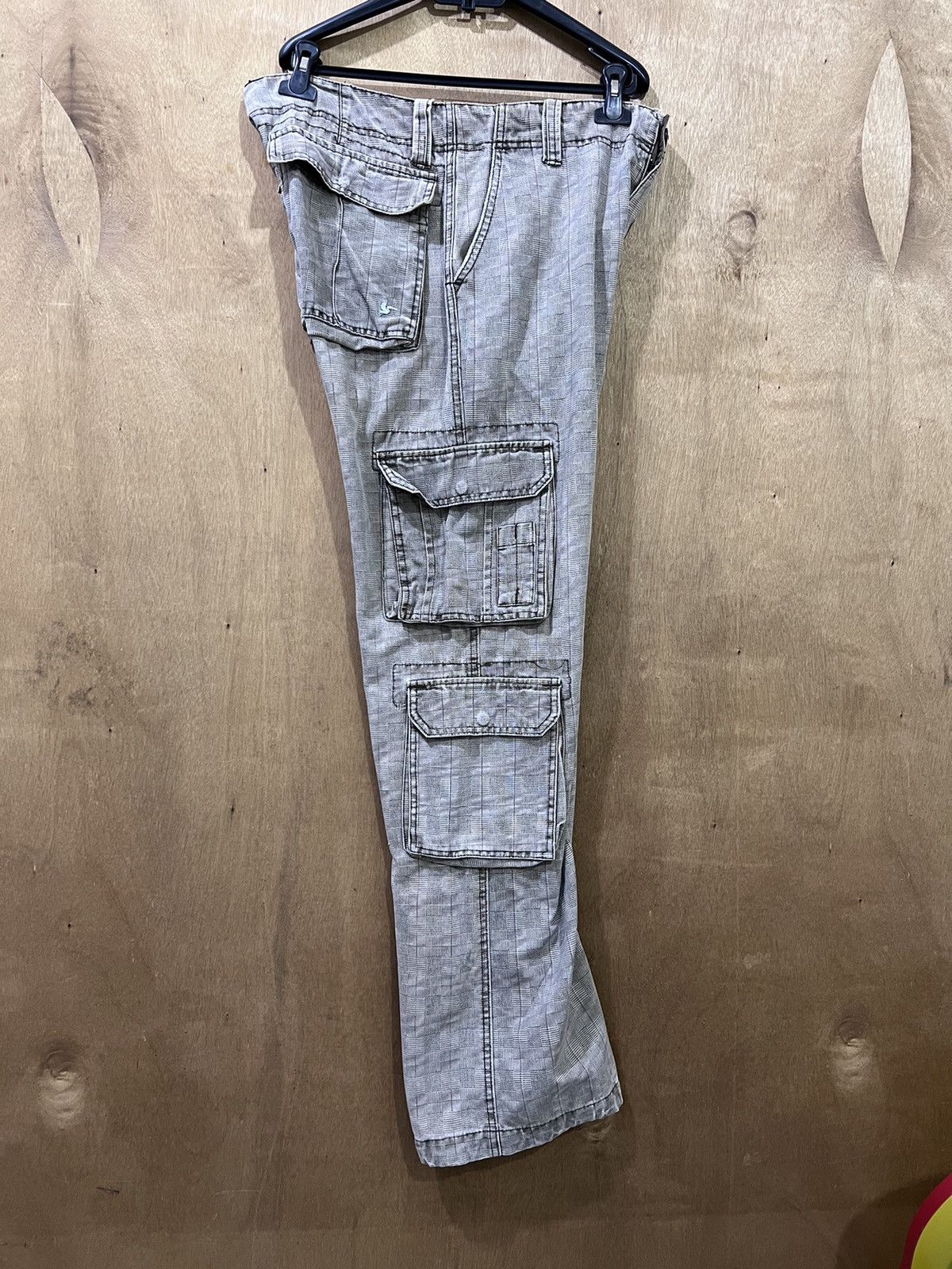 Japanese Brand 2ND HAND GARMENT Glen Plaid 3D Baggy Multipocket Cargo Pant Size US 36 / EU 52 - 3 Thumbnail
