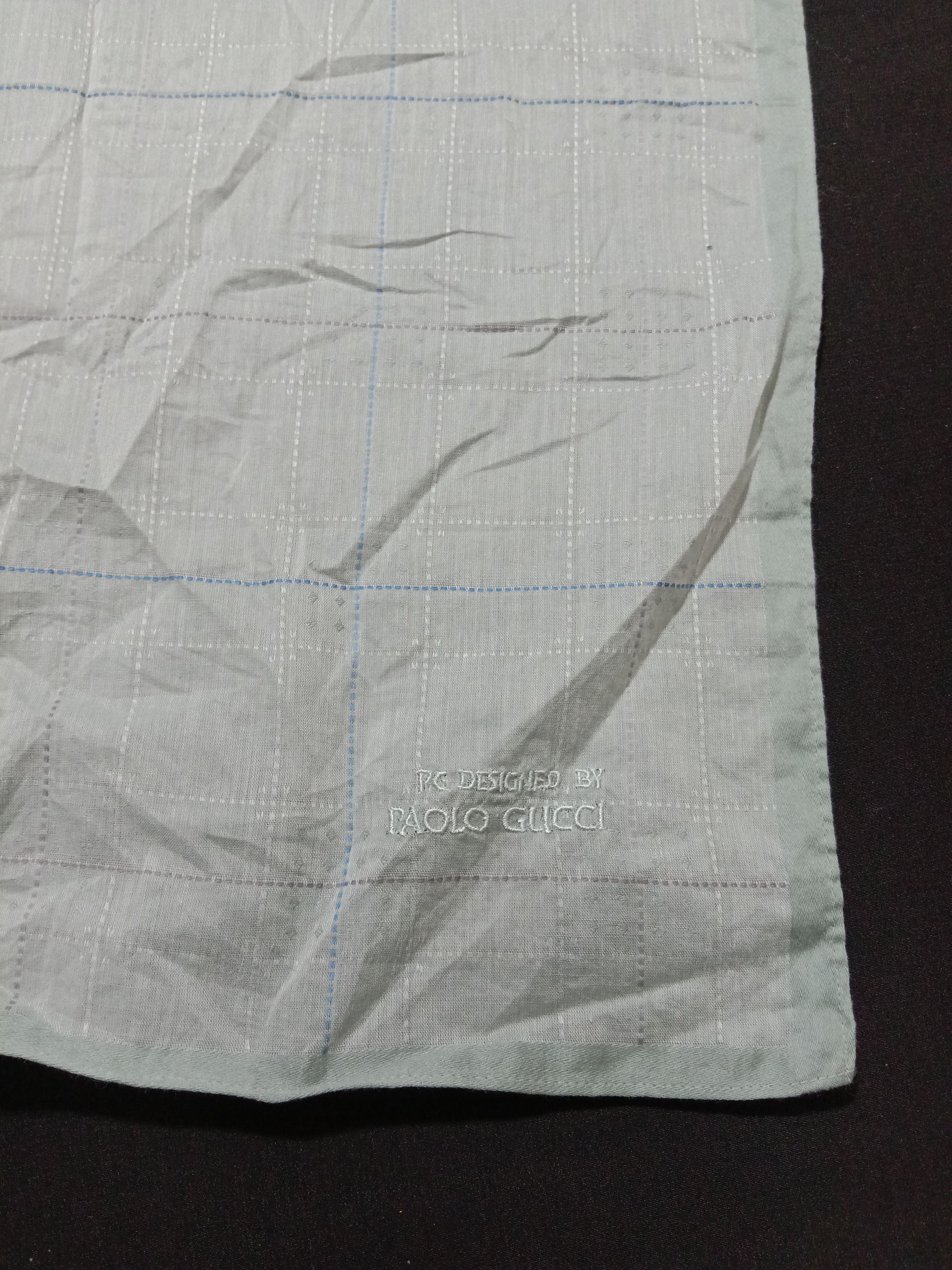 Designer Paulo Gucci Handkerchief Embroidery Logo Size ONE SIZE - 2 Thumbnail