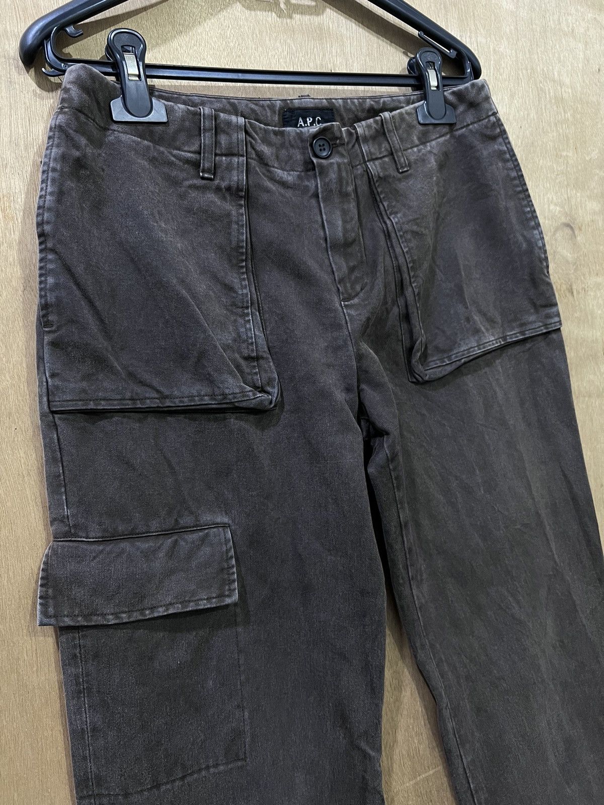 A.P.C. × Seditionaries A.P.C RUE DE FLEURUS PARIS 90s SUEDE MULTIPOCKET CARGO PANT Size US 27 - 8 Thumbnail