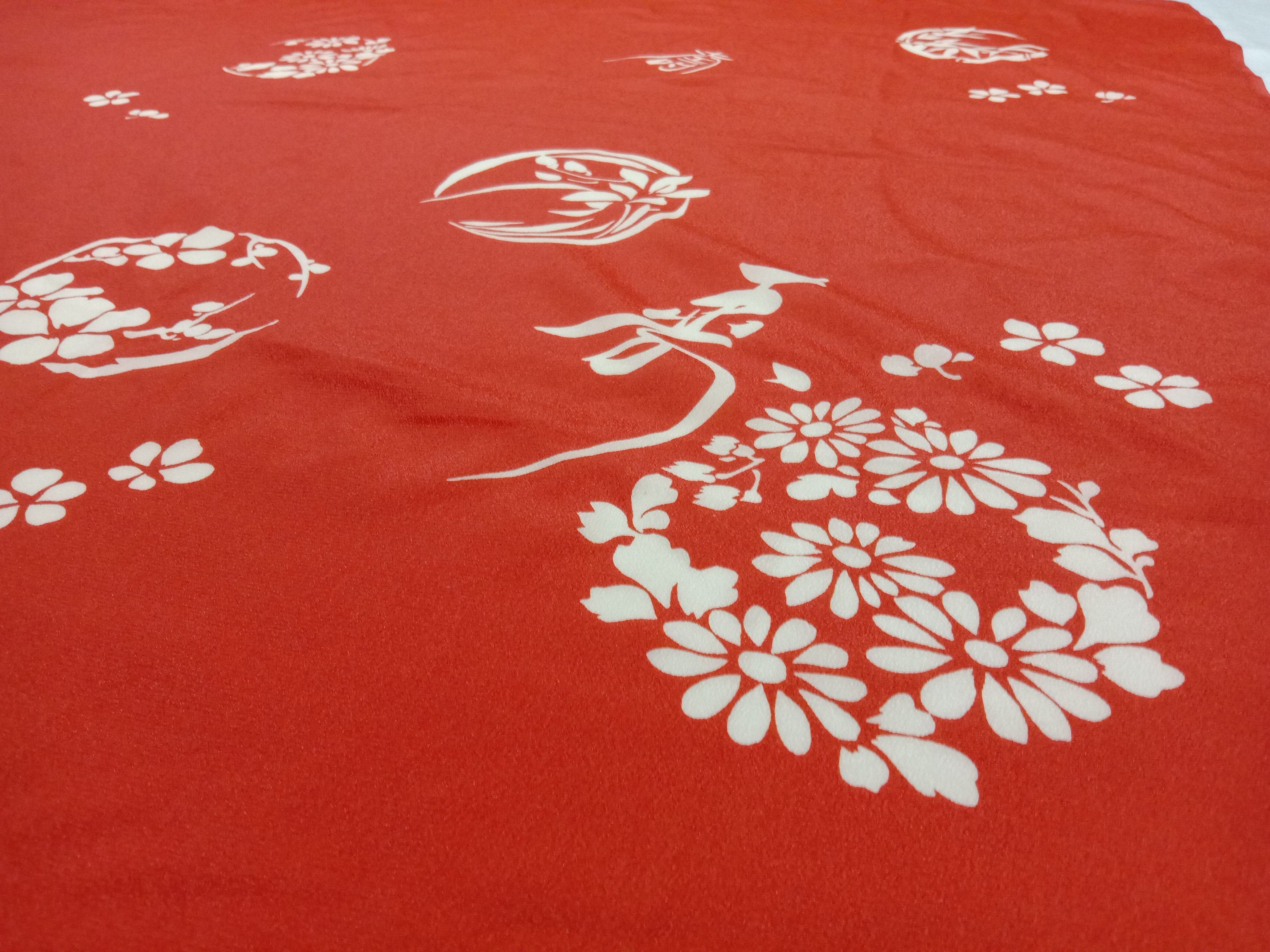Designer Japanese Handkerchief Floral Design 36 x 36 Size ONE SIZE - 2 Thumbnail