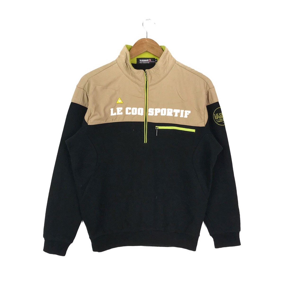 【le coq sportif】 ★ Half Zip Up Sweatshirt ★ Loose Fit Vintage Le Coq Sportif Half Zip Pullover Sweatshirt/size L